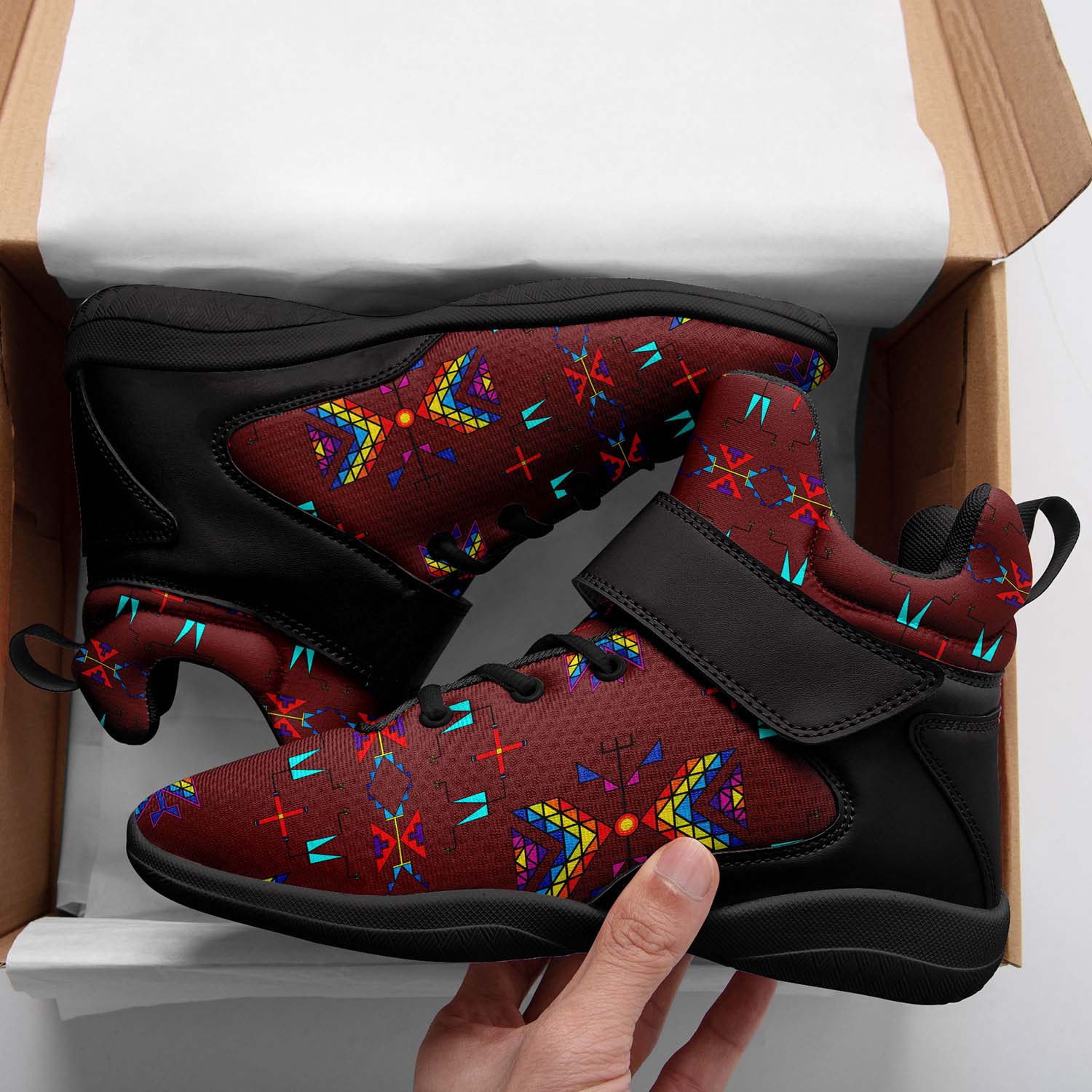 Rainy Chief Rainbow Earth Clay Ipottaa Basketball / Sport High Top Shoes - Black Sole