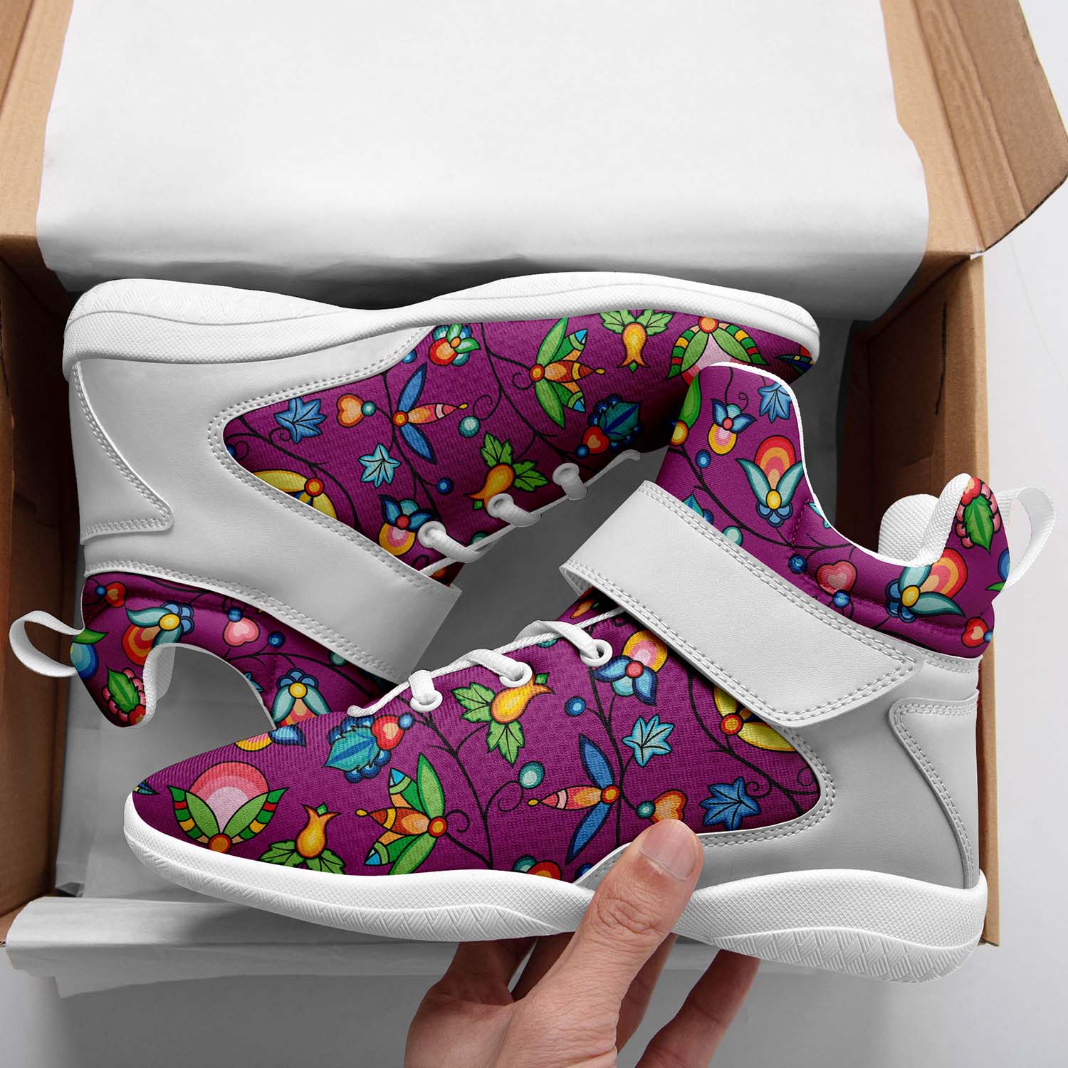 Prairie Plains Spirit Berry Soup Ipottaa Basketball / Sport High Top Shoes - White Sole