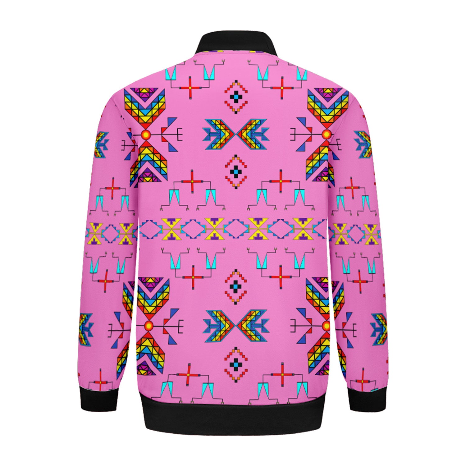 Rainy Chief Rainbow Blush Zippered Collared Lightweight Jacket