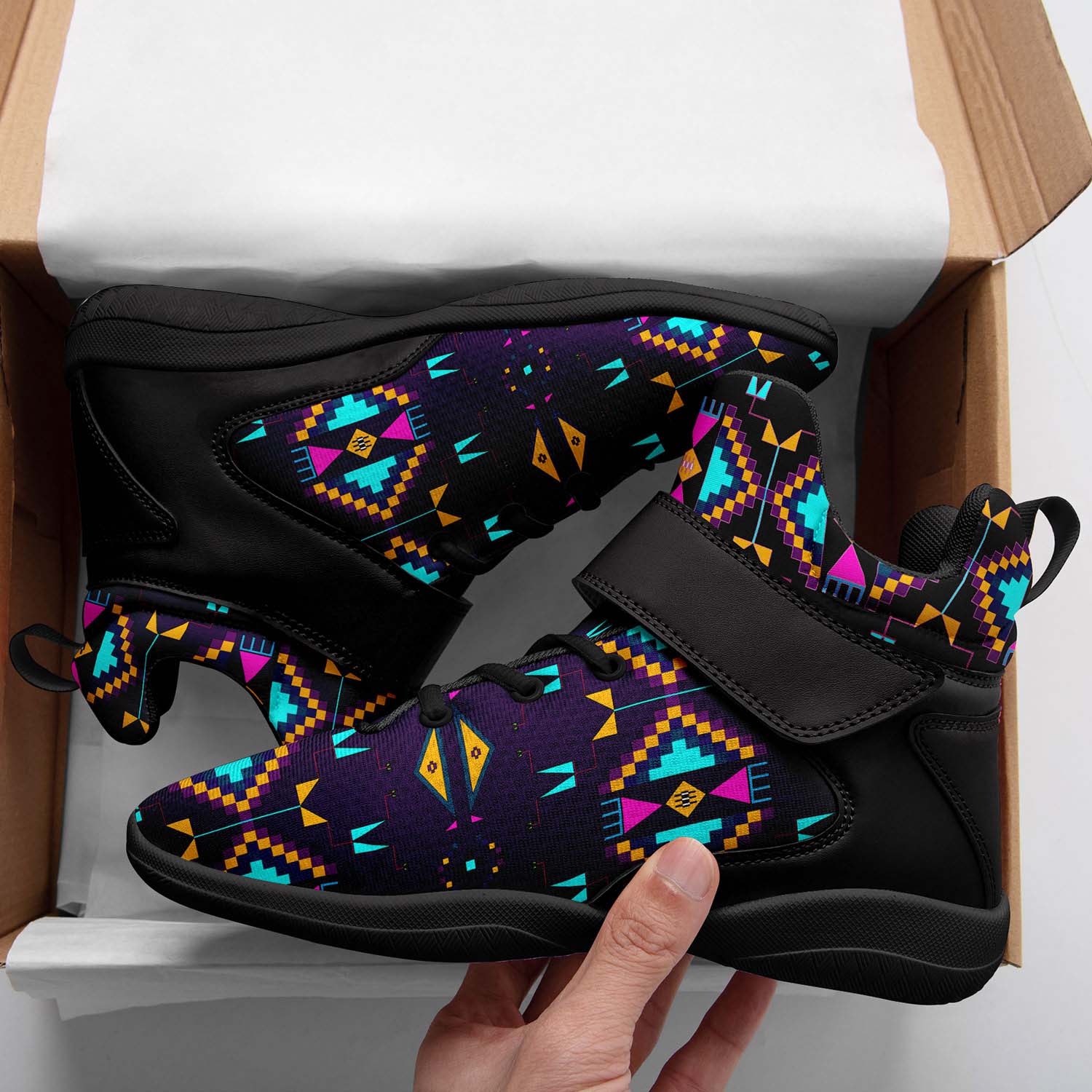 Rite of Passage Dark Purple Ipottaa Basketball / Sport High Top Shoes - Black Sole