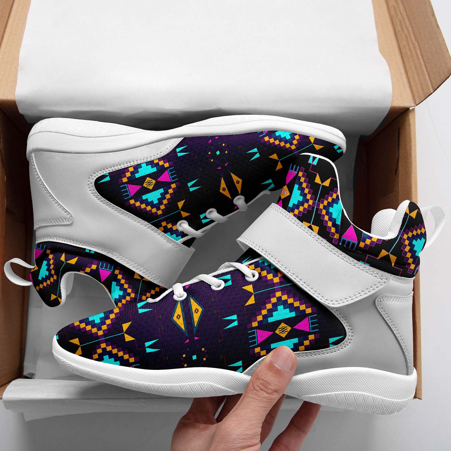 Rite of Passage Dark Purple Ipottaa Basketball / Sport High Top Shoes - White Sole