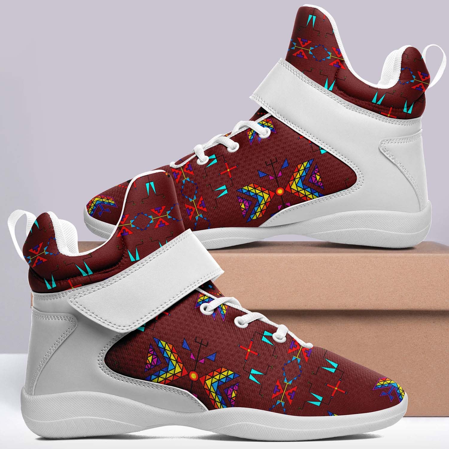 Rainy Chief Rainbow Earth Clay Ipottaa Basketball / Sport High Top Shoes - White Sole
