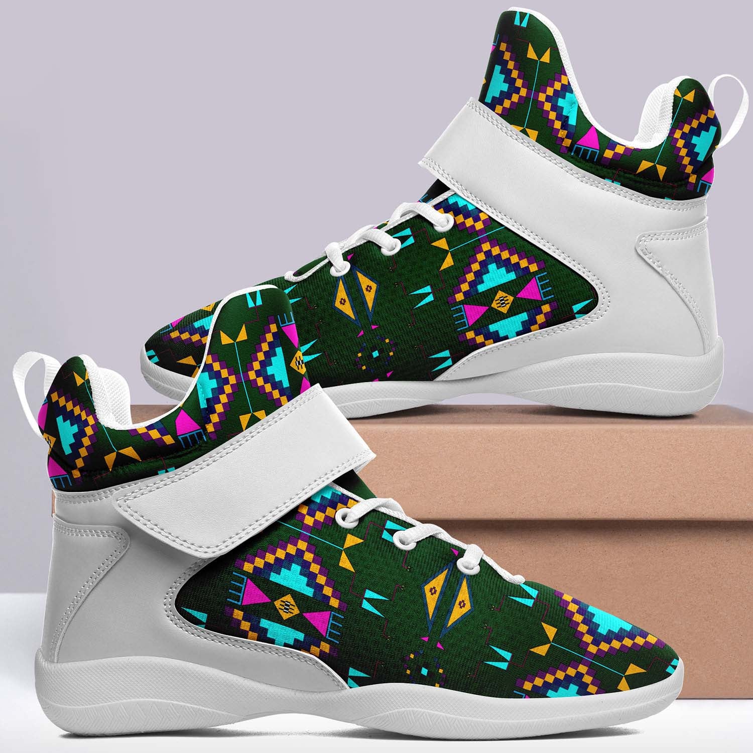 Rite of Passage Squash Leaf Ipottaa Basketball / Sport High Top Shoes - White Sole