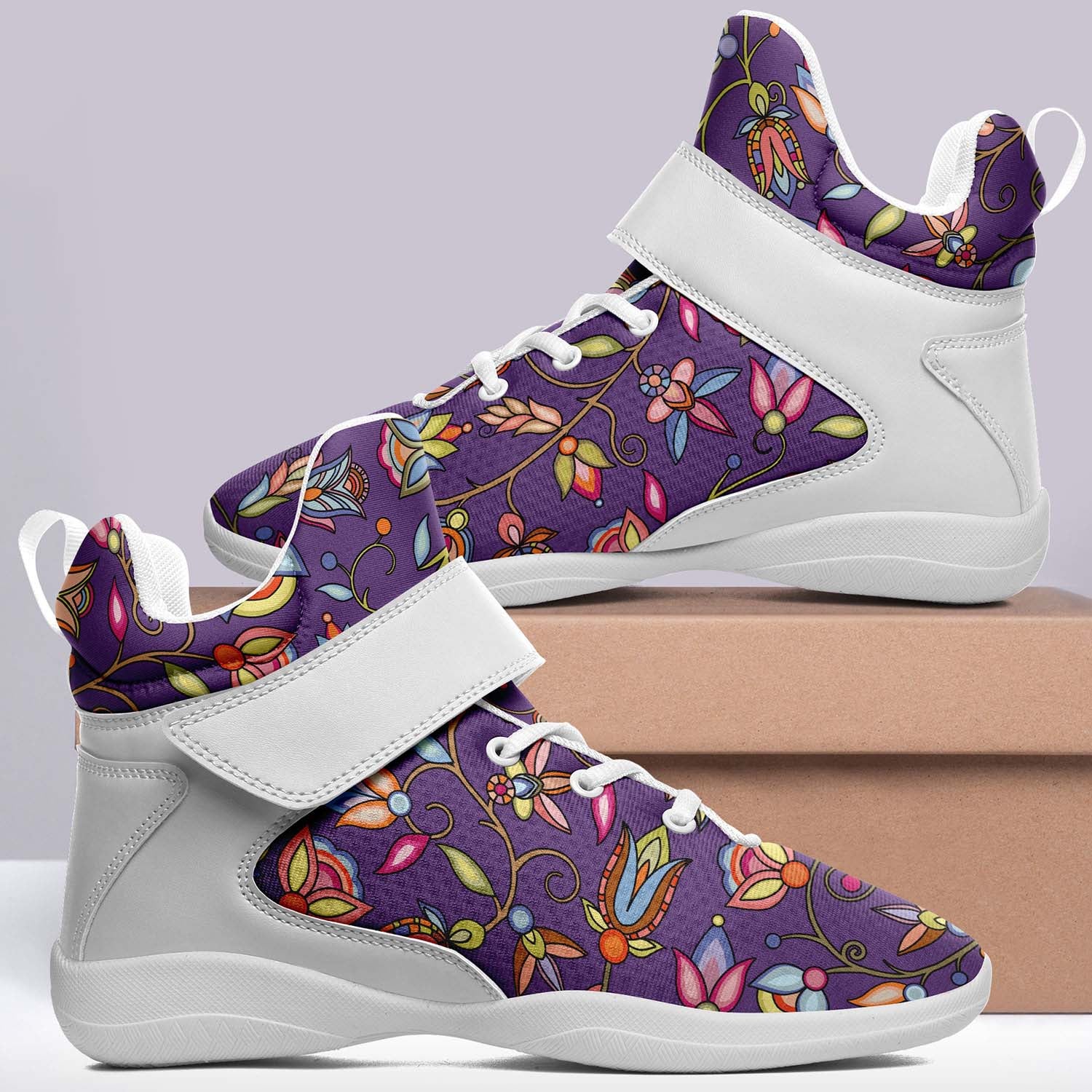 Buffalo Bloom Nightcloud Ipottaa Basketball / Sport High Top Shoes - White Sole