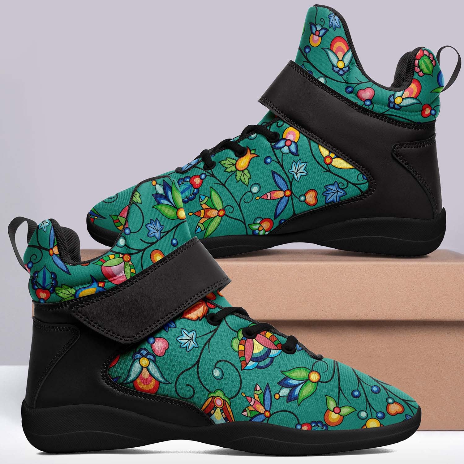 Prairie Plains Spirit Afternoon Sky Ipottaa Basketball / Sport High Top Shoes - Black Sole