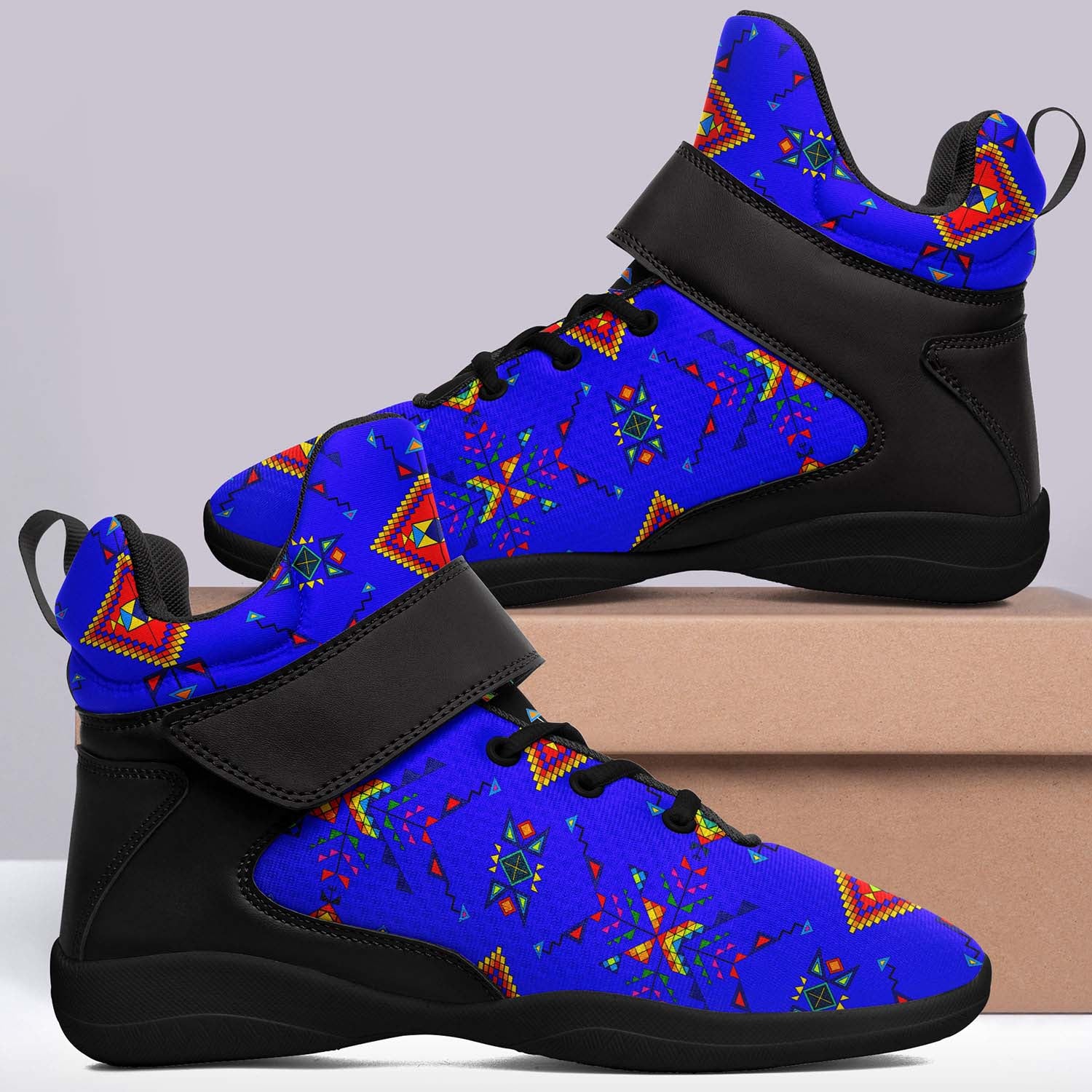 Buffalo Jump Blue Ipottaa Basketball / Sport High Top Shoes - Black Sole