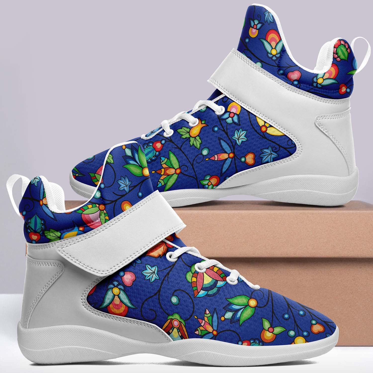 Prairie Plains Spirit Nightfall Ipottaa Basketball / Sport High Top Shoes - White Sole