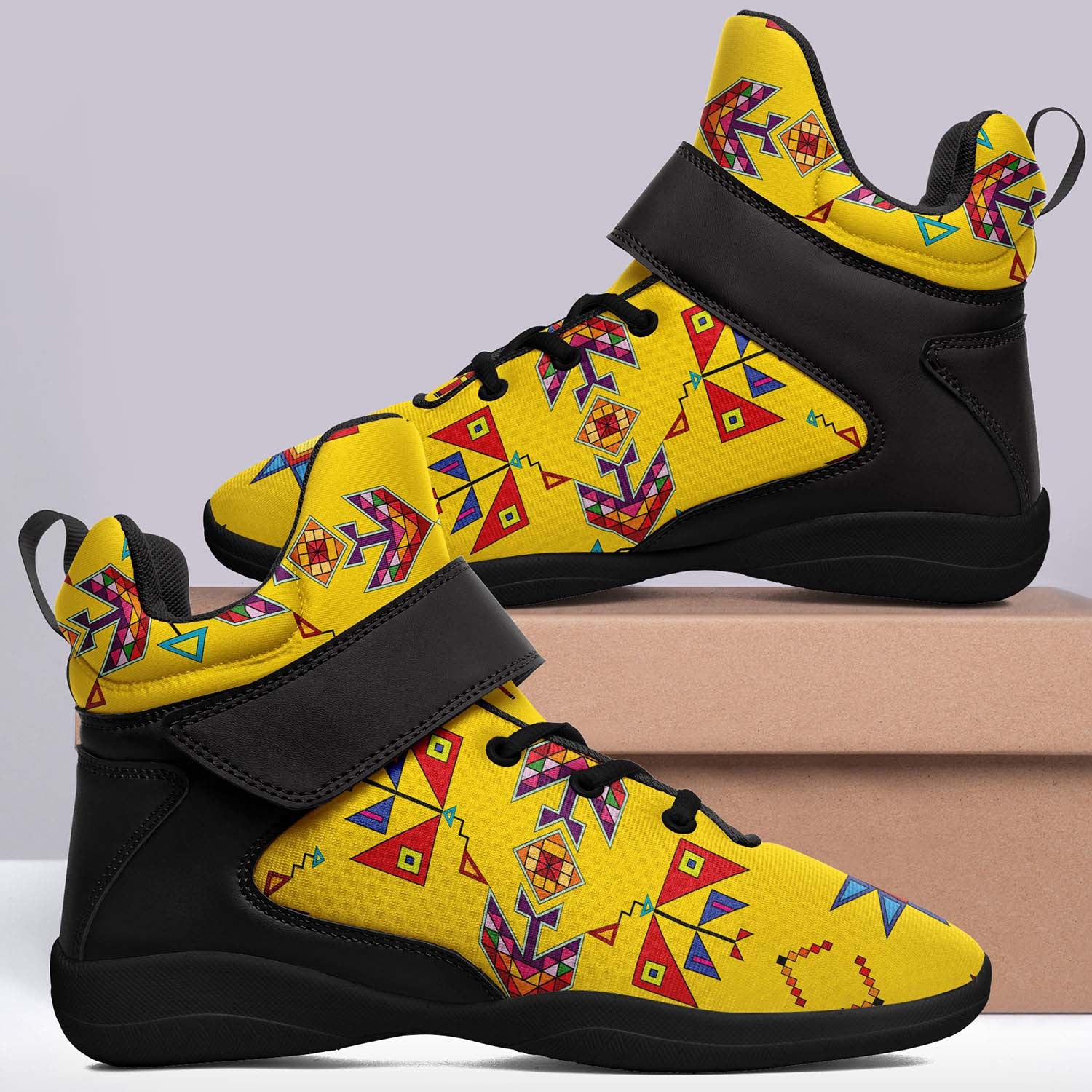 Scattered Generations Maize Ipottaa Basketball / Sport High Top Shoes - Black Sole