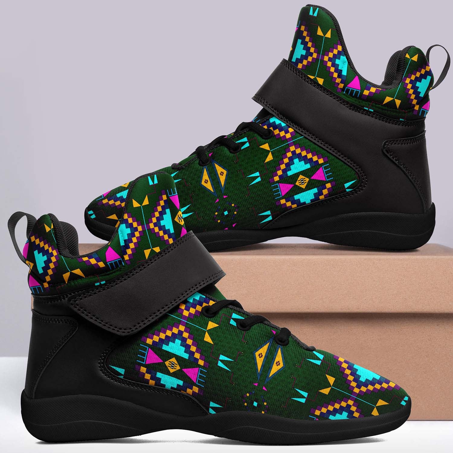 Rite of Passage Squash Leaf Ipottaa Basketball / Sport High Top Shoes - Black Sole