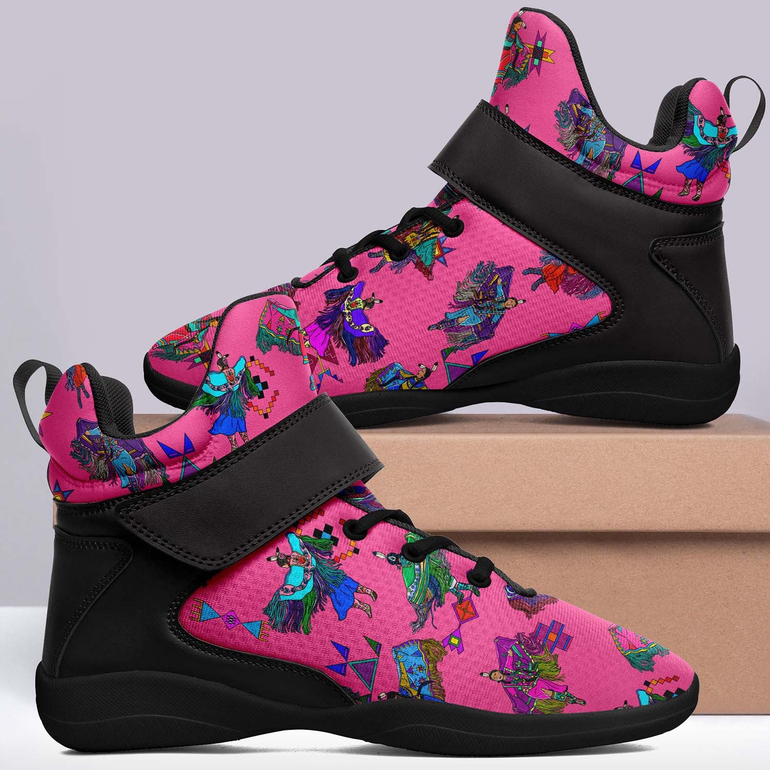 Women's Fancy Dancers Pink Ipottaa Basketball / Sport High Top Shoes - Black Sole