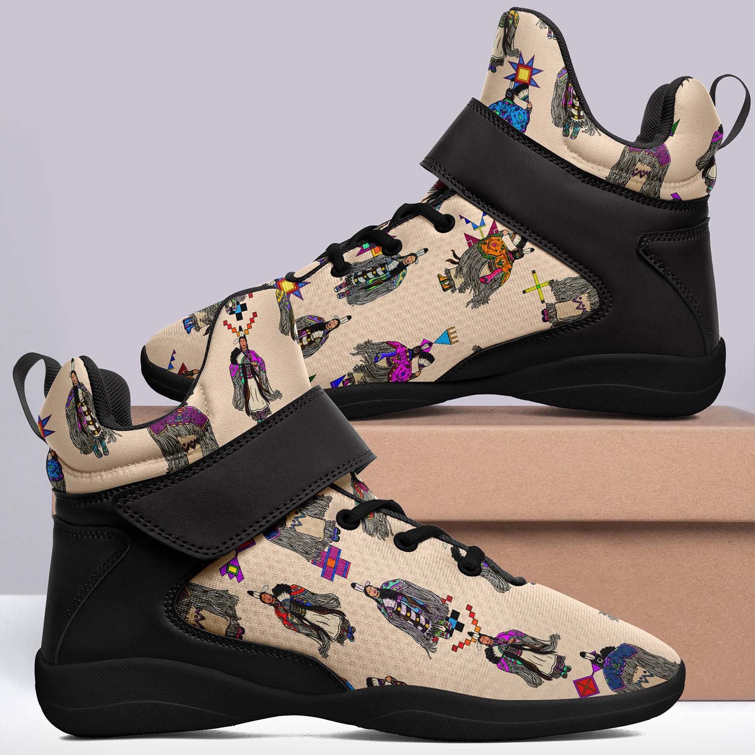 Women's Tradish Dancers Muslin Ipottaa Basketball / Sport High Top Shoes - Black Sole
