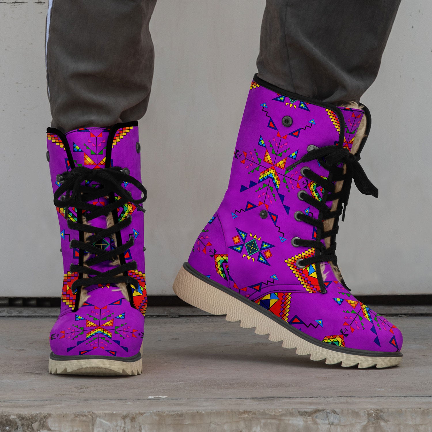 Buffalo Jump Purple Polar Winter Boots