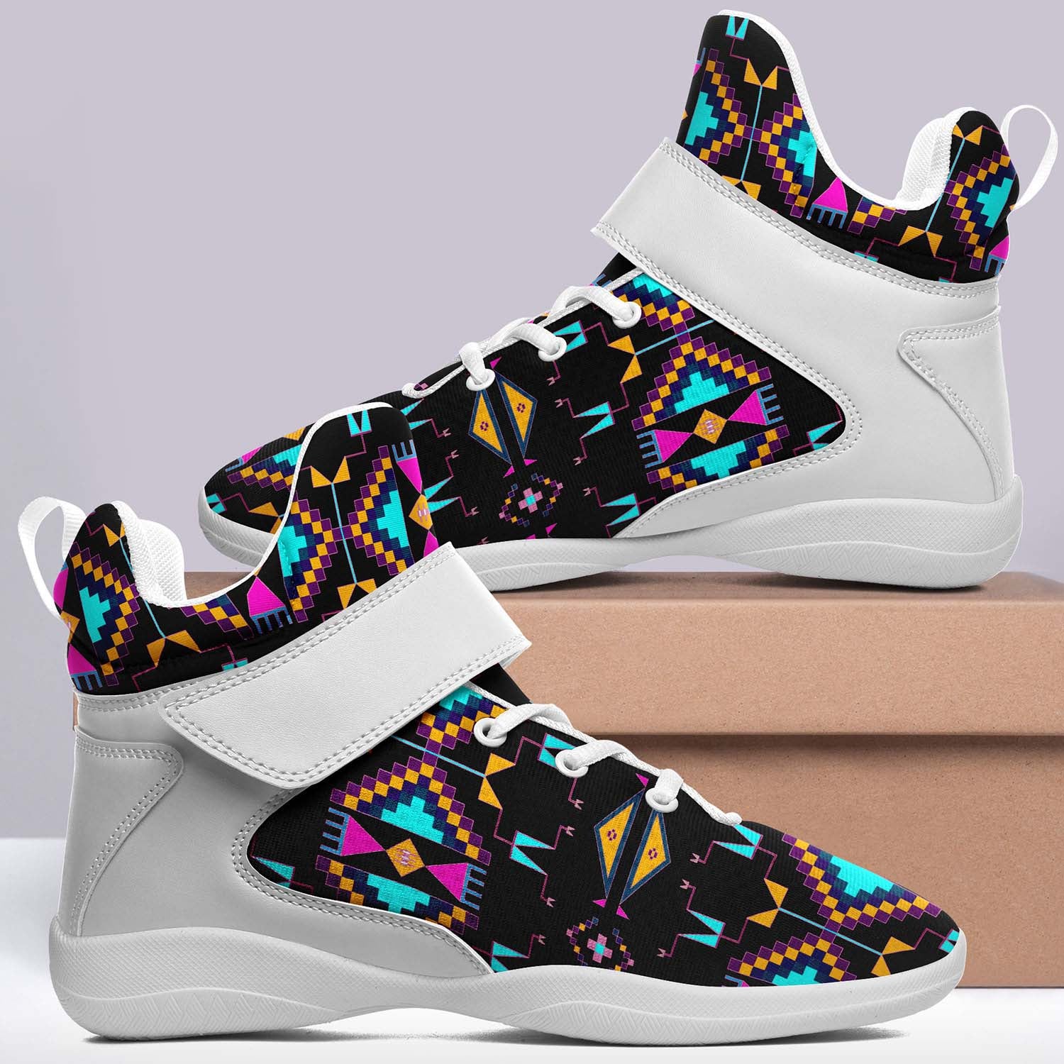 Rite of Passage Black Ipottaa Basketball / Sport High Top Shoes - White Sole