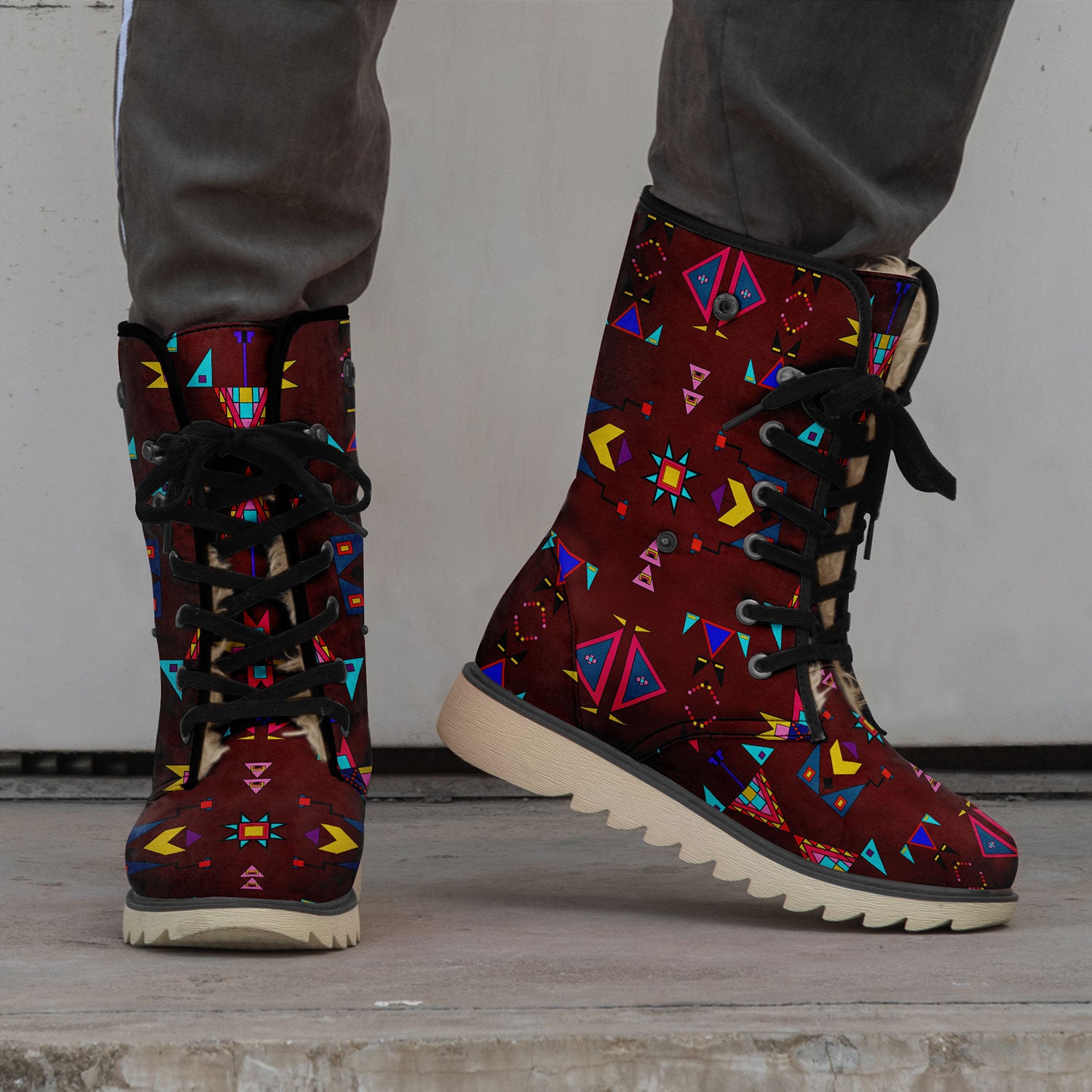 Enemy Territory Dark Maroon Polar Winter Boots