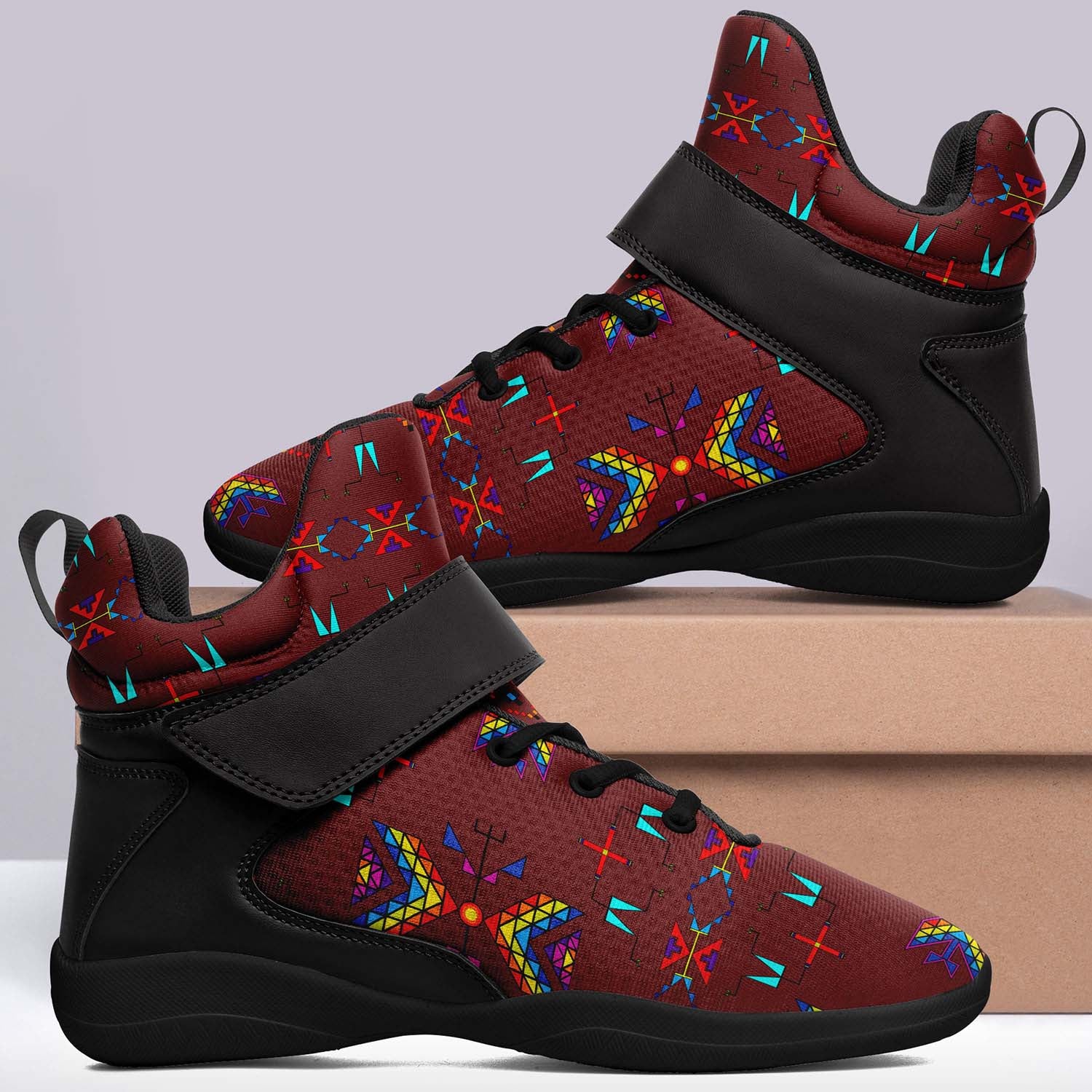 Rainy Chief Rainbow Earth Clay Ipottaa Basketball / Sport High Top Shoes - Black Sole