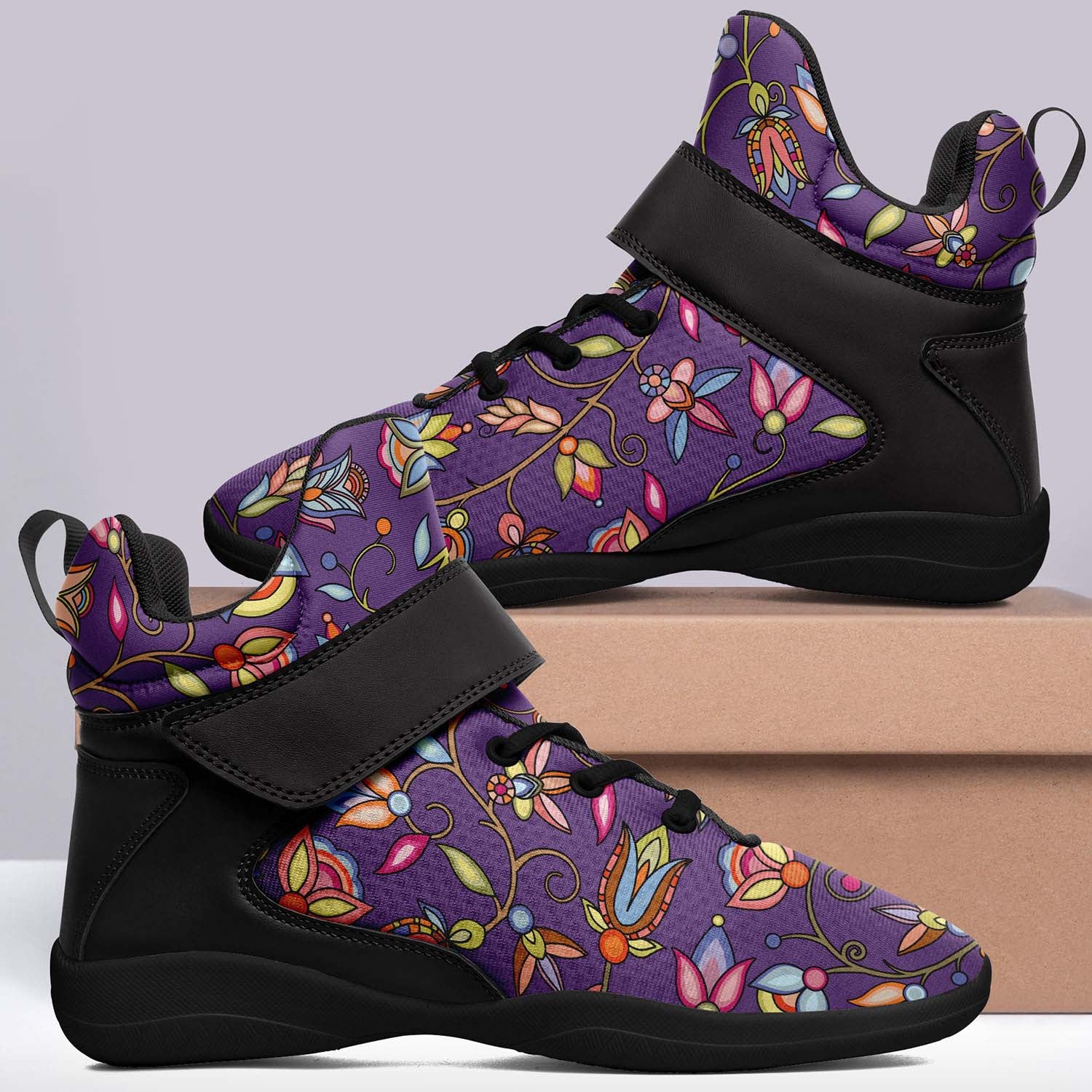 Buffalo Bloom Nightcloud Ipottaa Basketball / Sport High Top Shoes - Black Sole