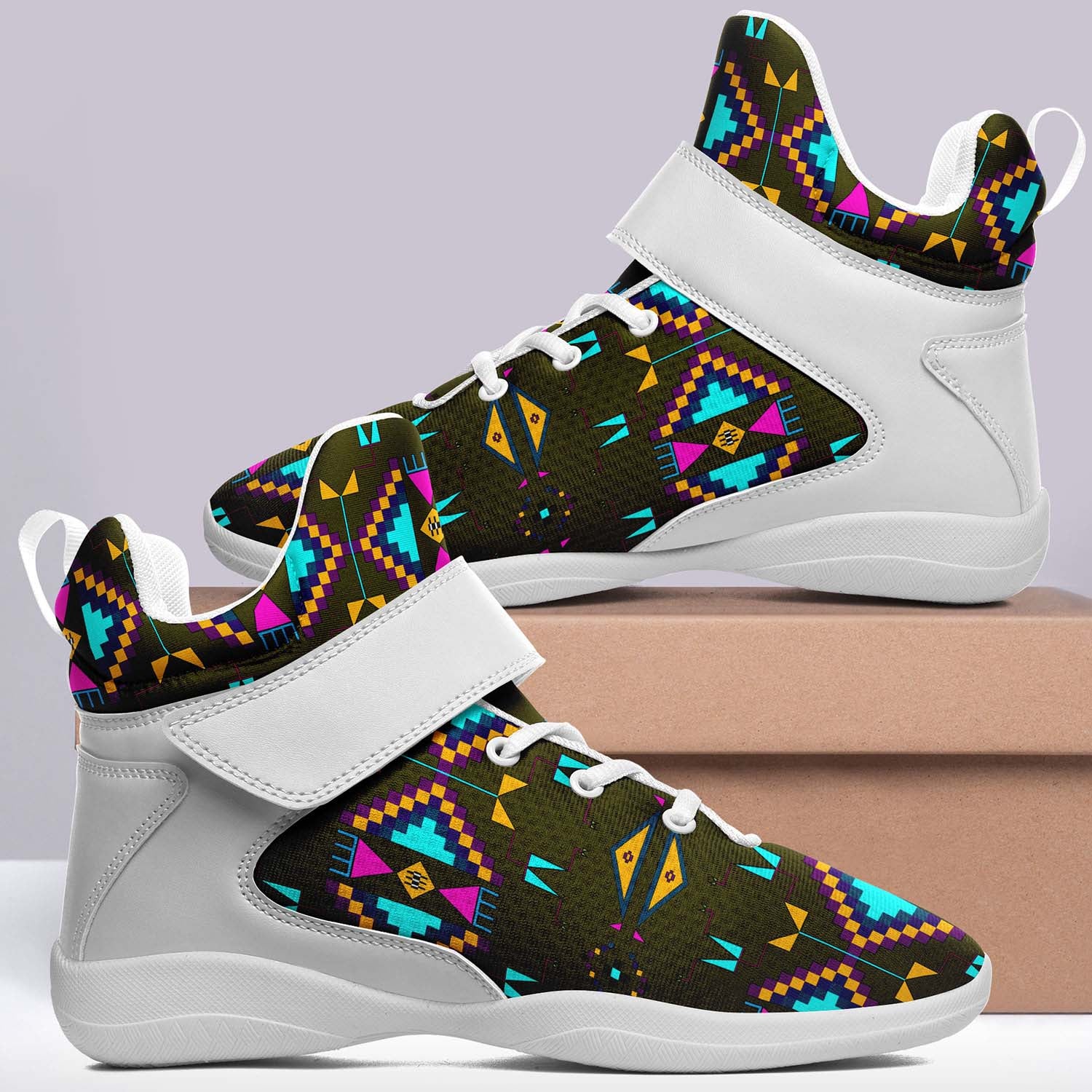Rite of Passage Olive Ipottaa Basketball / Sport High Top Shoes - White Sole