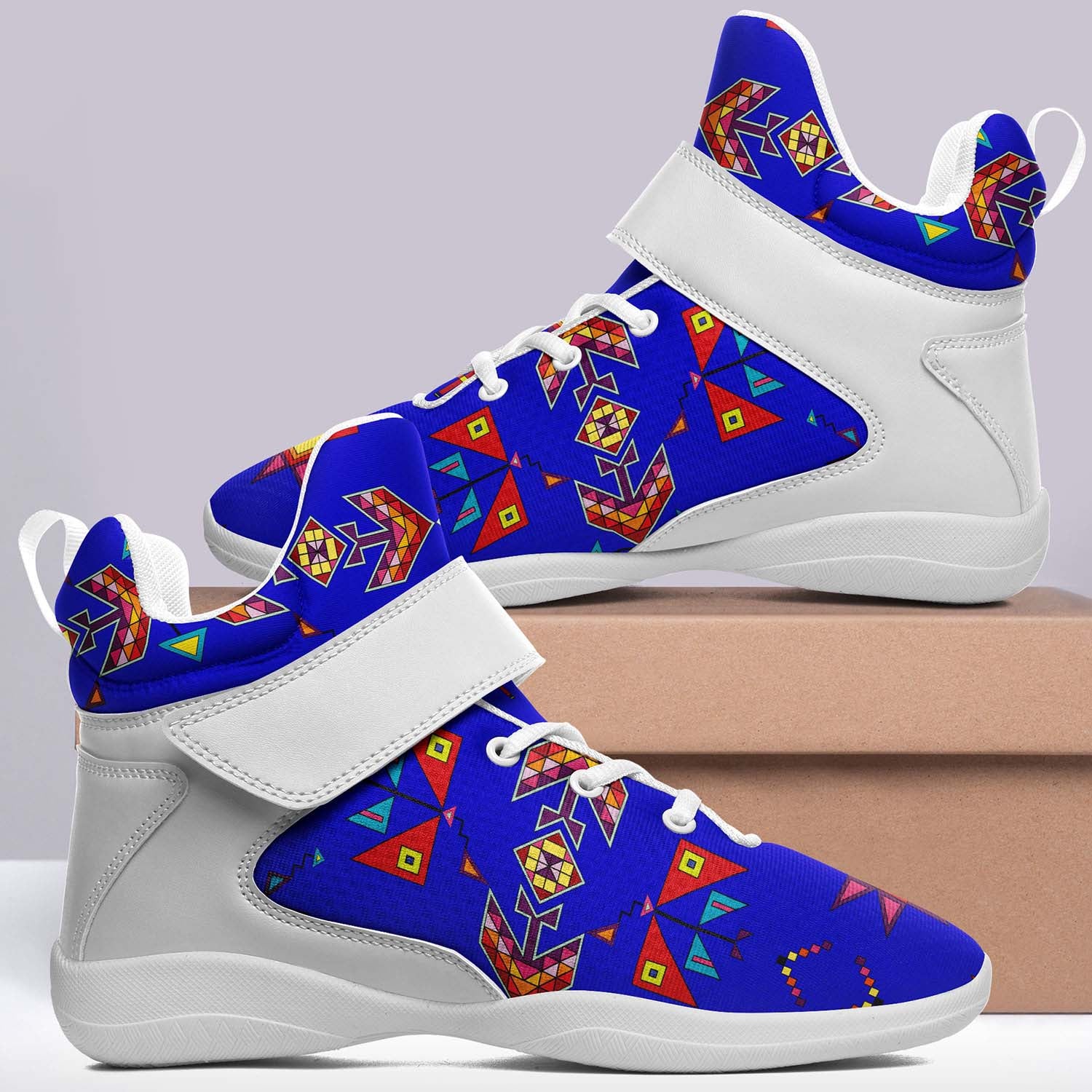 Scattered Generations Royal Ipottaa Basketball / Sport High Top Shoes - White Sole