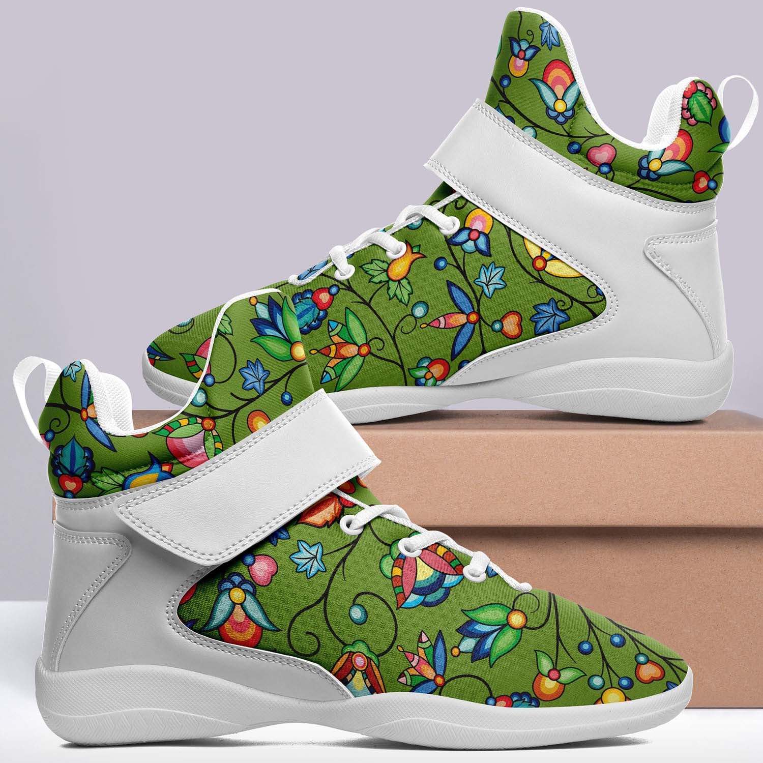 Prairie Plains Spirit Sweetgrass Ipottaa Basketball / Sport High Top Shoes - White Sole