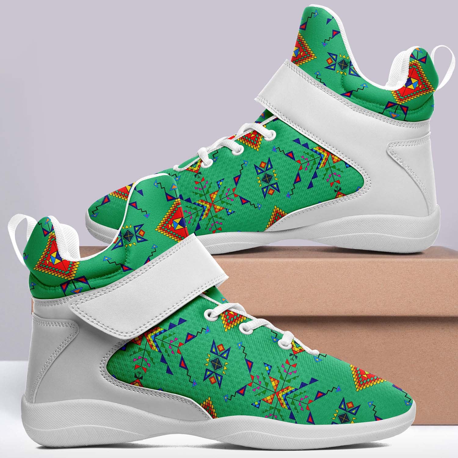 Buffalo Jump Sage Ipottaa Basketball / Sport High Top Shoes - White Sole