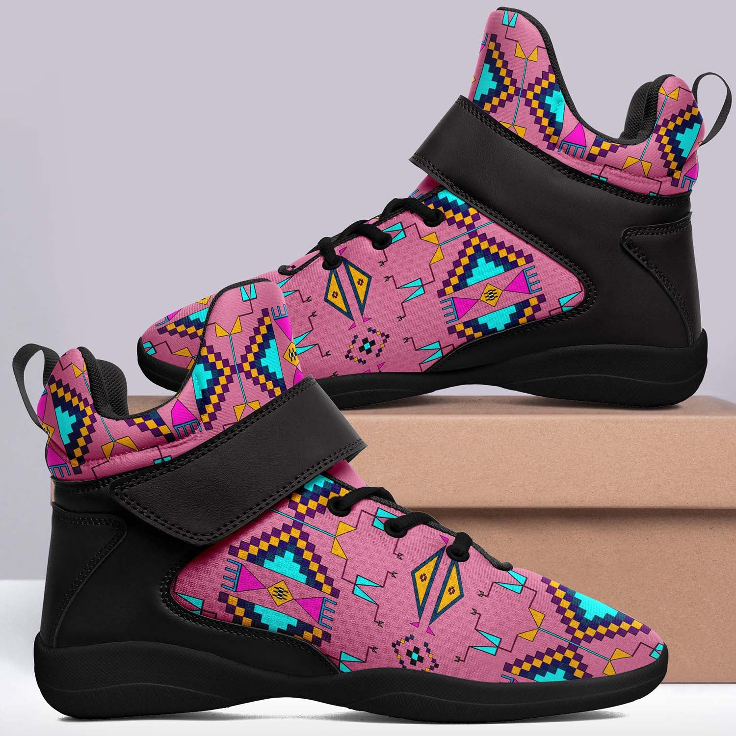 Rite of Passage Pink Ipottaa Basketball / Sport High Top Shoes - Black Sole