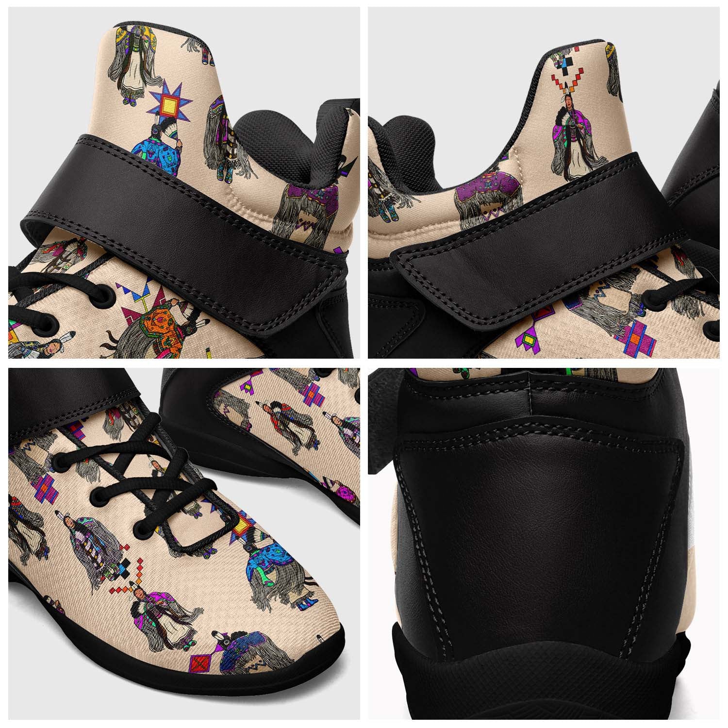 Women's Tradish Dancers Muslin Ipottaa Basketball / Sport High Top Shoes - Black Sole