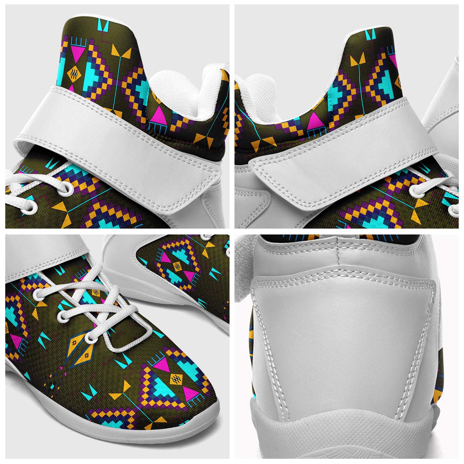 Rite of Passage Olive Ipottaa Basketball / Sport High Top Shoes - White Sole