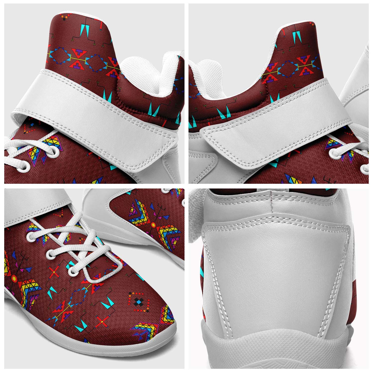 Rainy Chief Rainbow Earth Clay Ipottaa Basketball / Sport High Top Shoes - White Sole