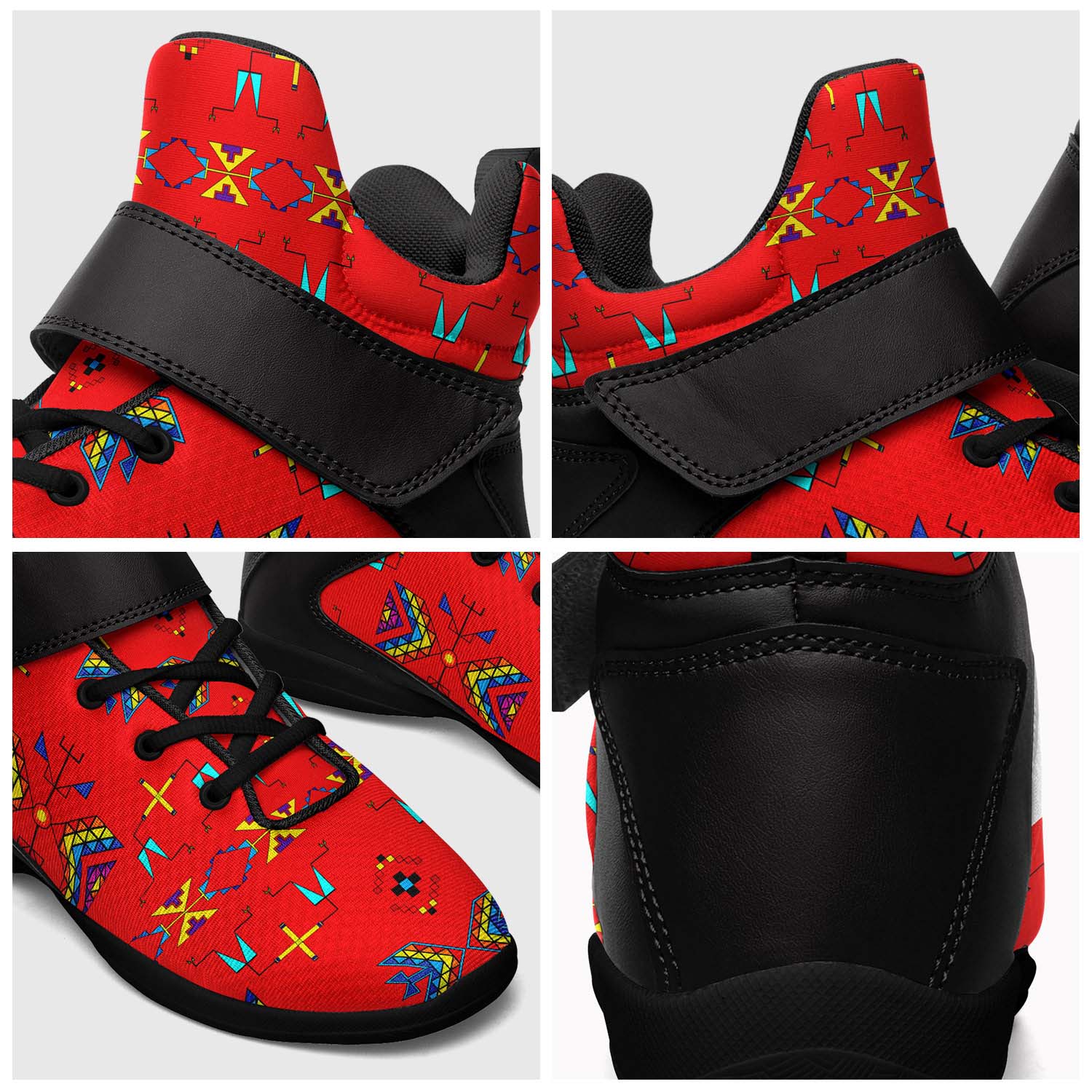 Rainy Chief Rainbow Red Ipottaa Basketball / Sport High Top Shoes - Black Sole
