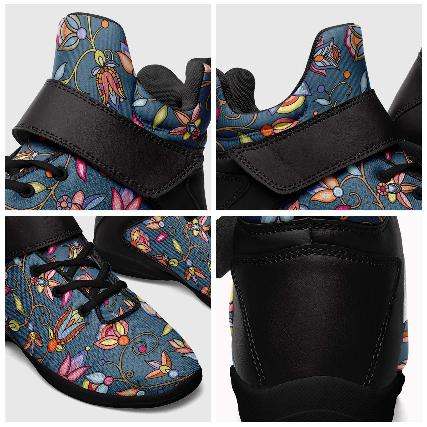 Buffalo Bloom Rainstorm Ipottaa Basketball / Sport High Top Shoes - Black Sole