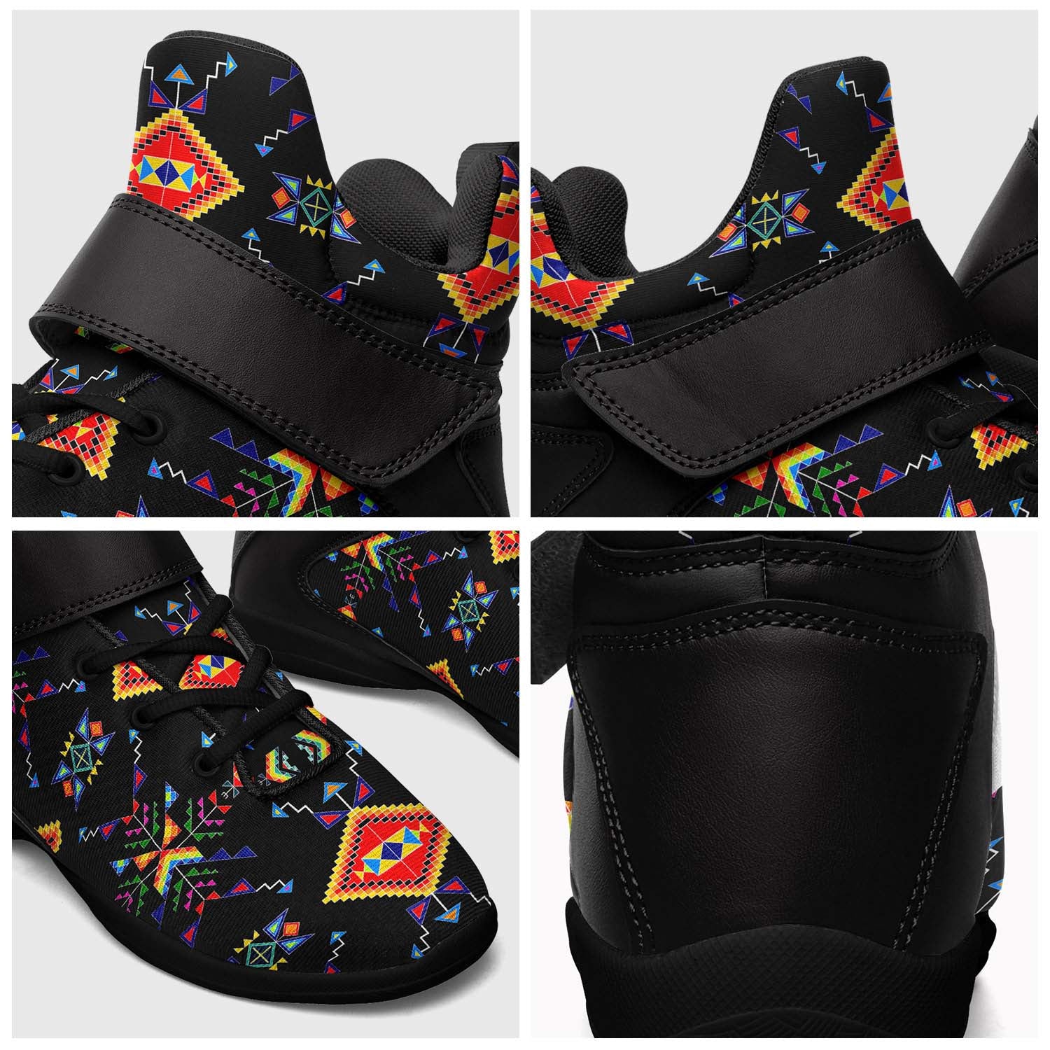 Buffalo Jump Black Ipottaa Basketball / Sport High Top Shoes - Black Sole