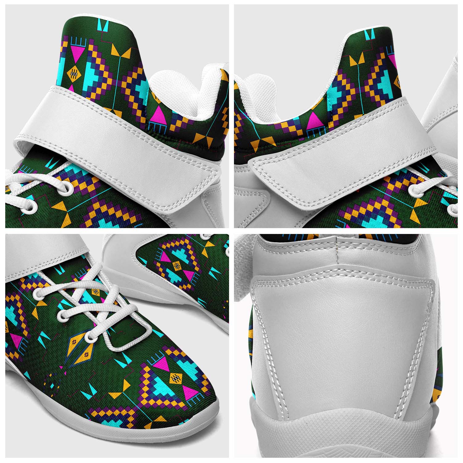 Rite of Passage Squash Leaf Ipottaa Basketball / Sport High Top Shoes - White Sole