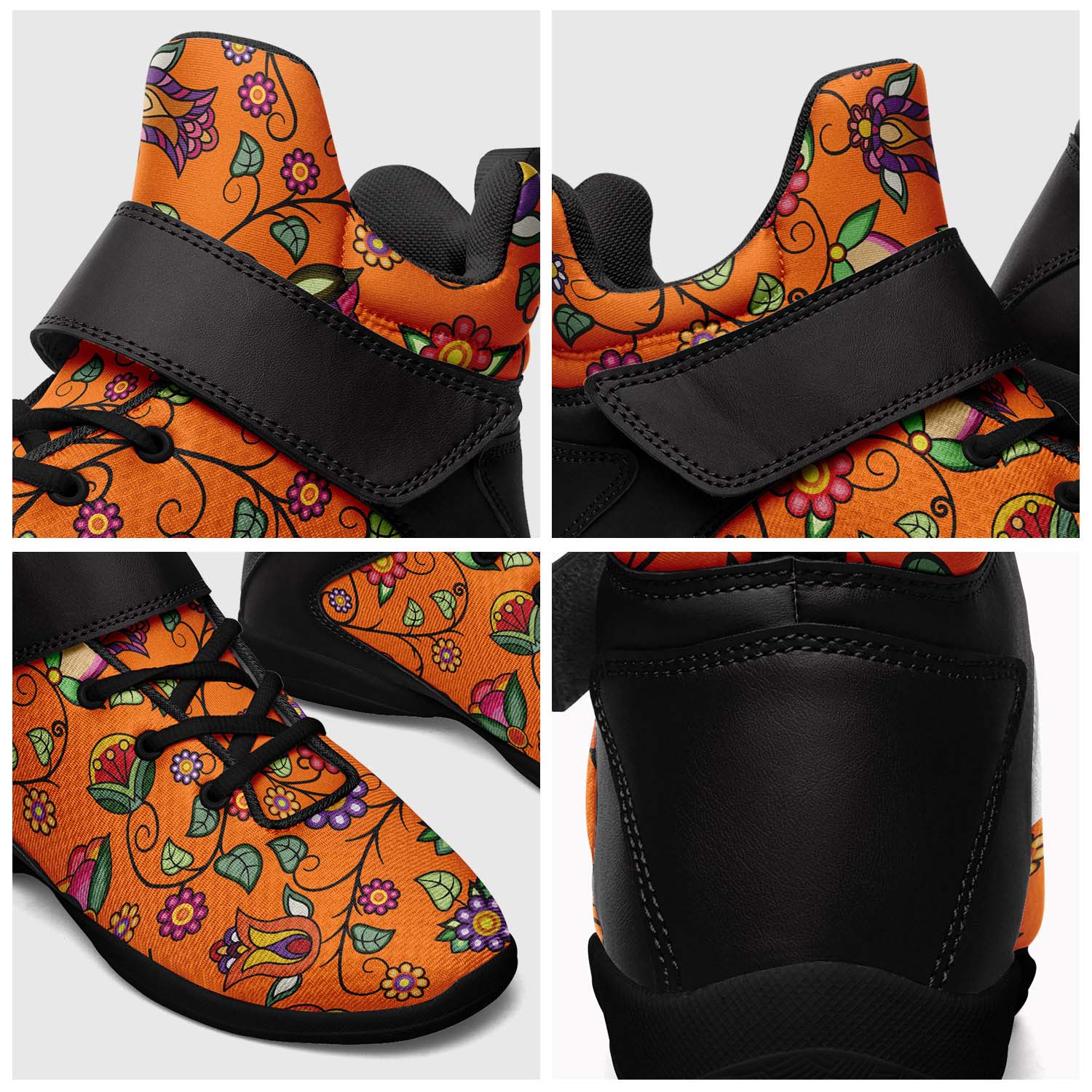 Heartbeat Petals ECM Orange Ipottaa Basketball / Sport High Top Shoes - Black Sole