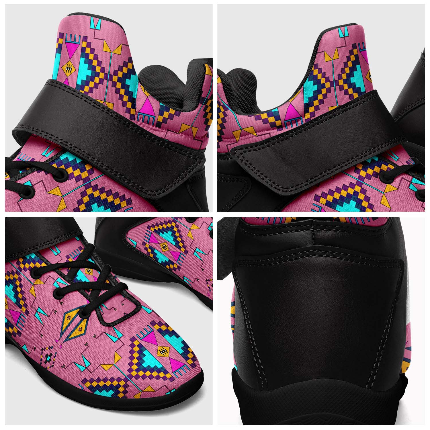 Rite of Passage Pink Ipottaa Basketball / Sport High Top Shoes - Black Sole