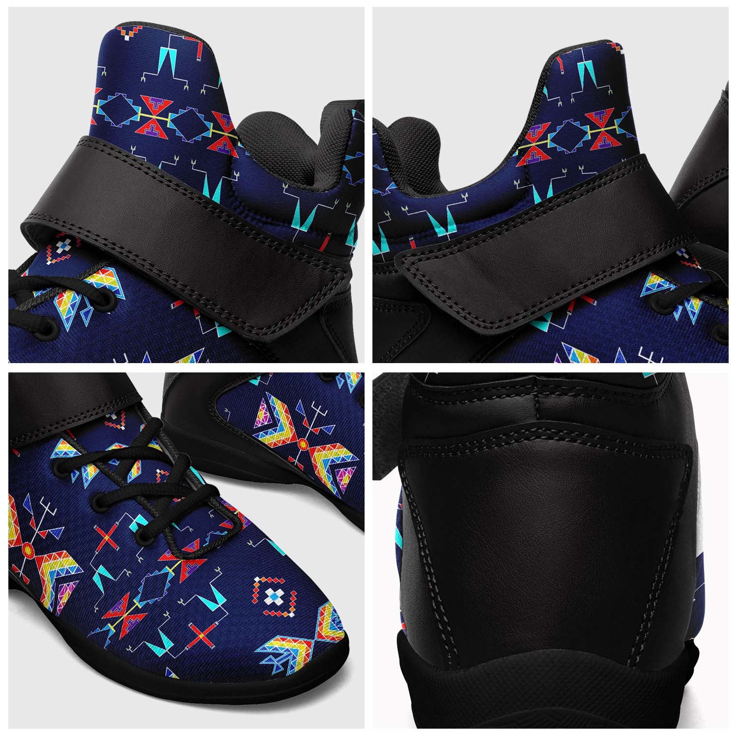 Rainy Chief Rainbow Night Lake Ipottaa Basketball / Sport High Top Shoes - Black Sole