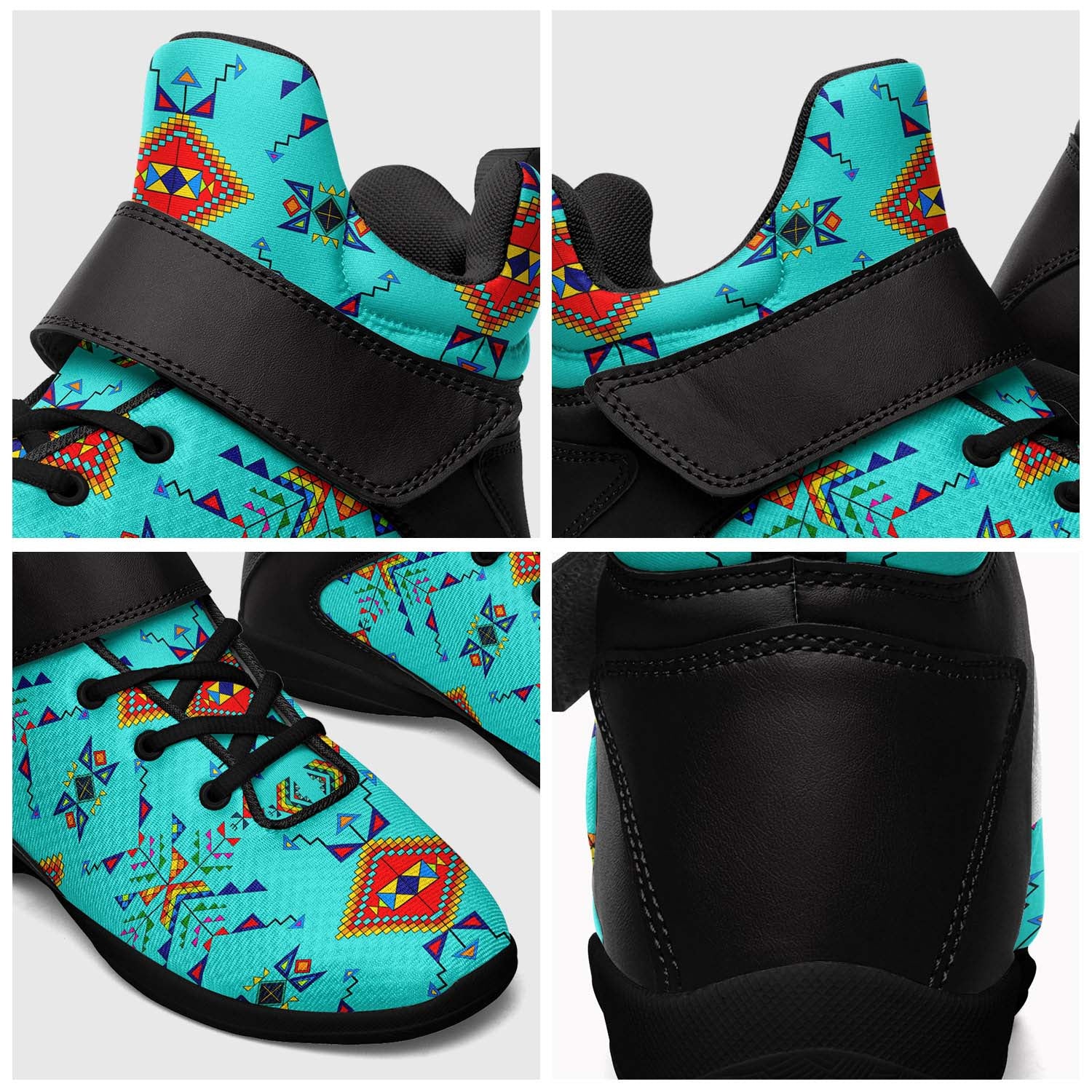Buffalo Jump Turquoise Ipottaa Basketball / Sport High Top Shoes - Black Sole