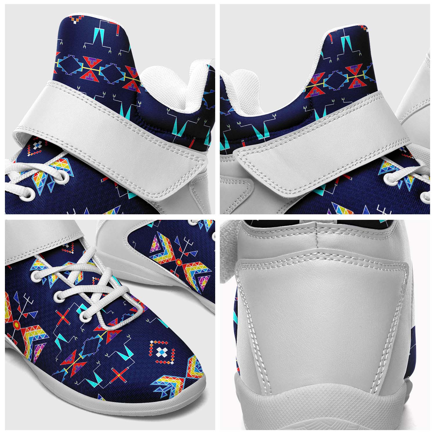 Rainy Chief Rainbow Night Lake Ipottaa Basketball / Sport High Top Shoes - White Sole
