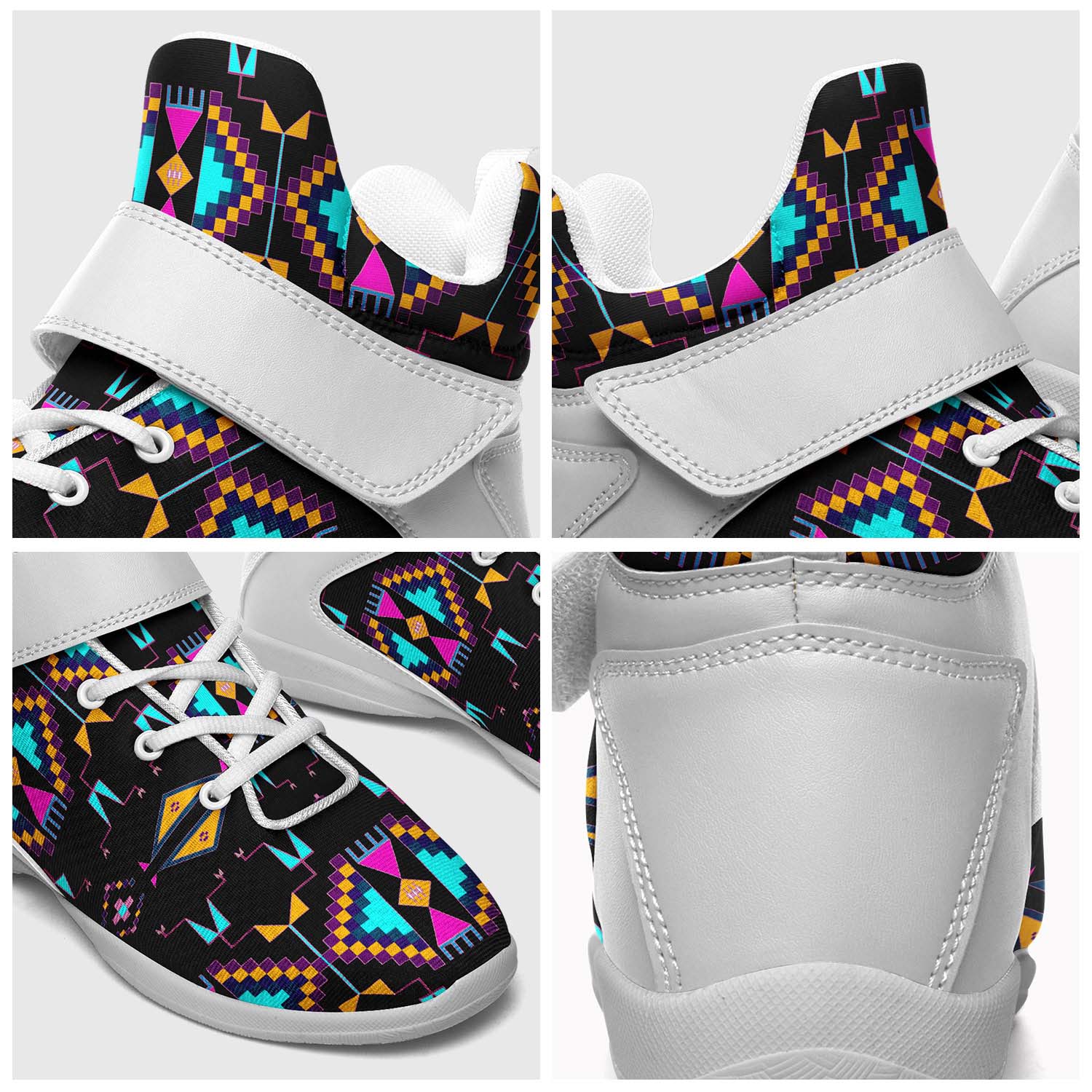 Rite of Passage Black Ipottaa Basketball / Sport High Top Shoes - White Sole