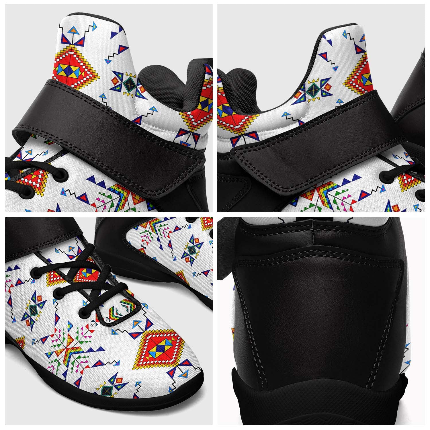Buffalo Jump White Ipottaa Basketball / Sport High Top Shoes - Black Sole