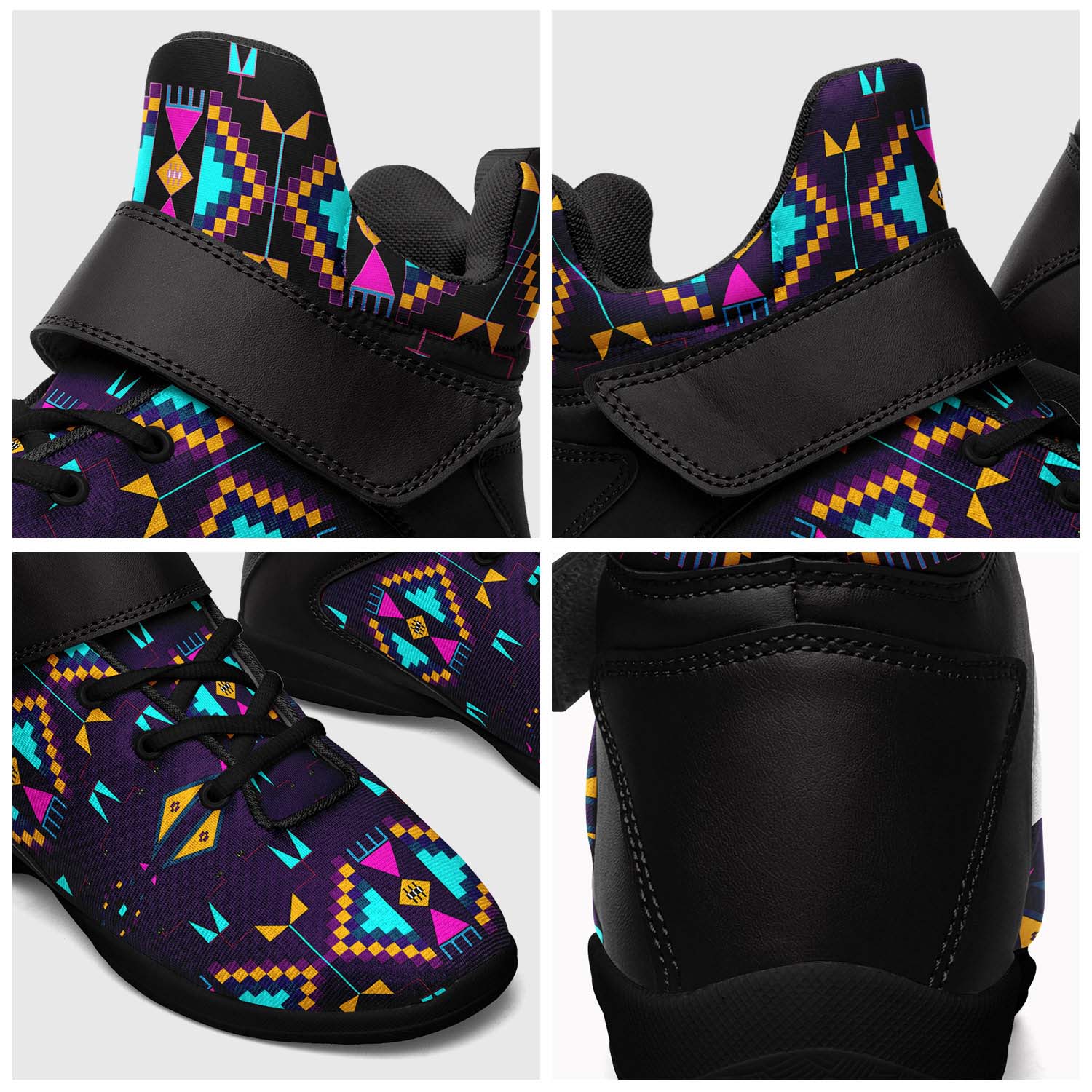 Rite of Passage Dark Purple Ipottaa Basketball / Sport High Top Shoes - Black Sole