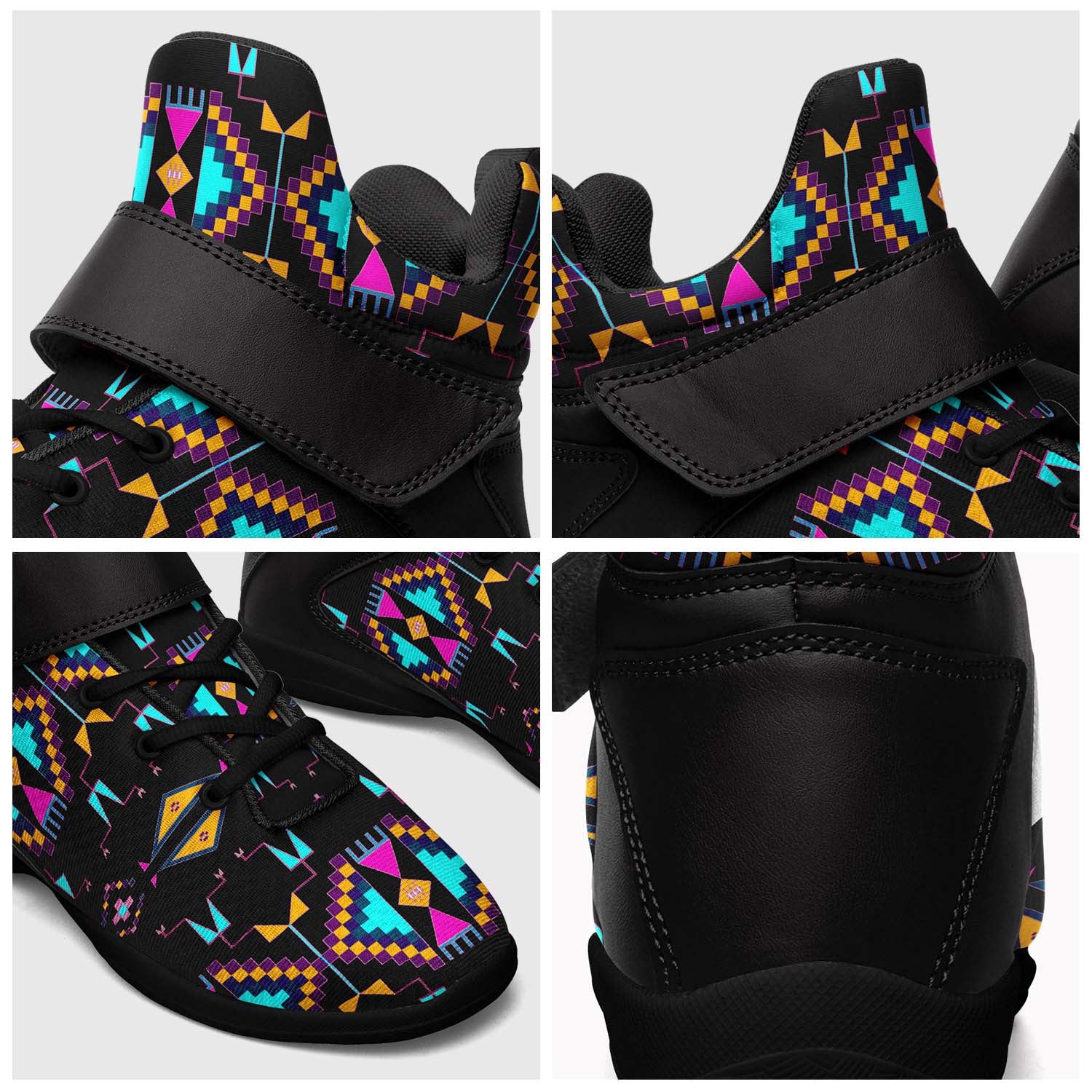 Rite of Passage Black Ipottaa Basketball / Sport High Top Shoes - Black Sole