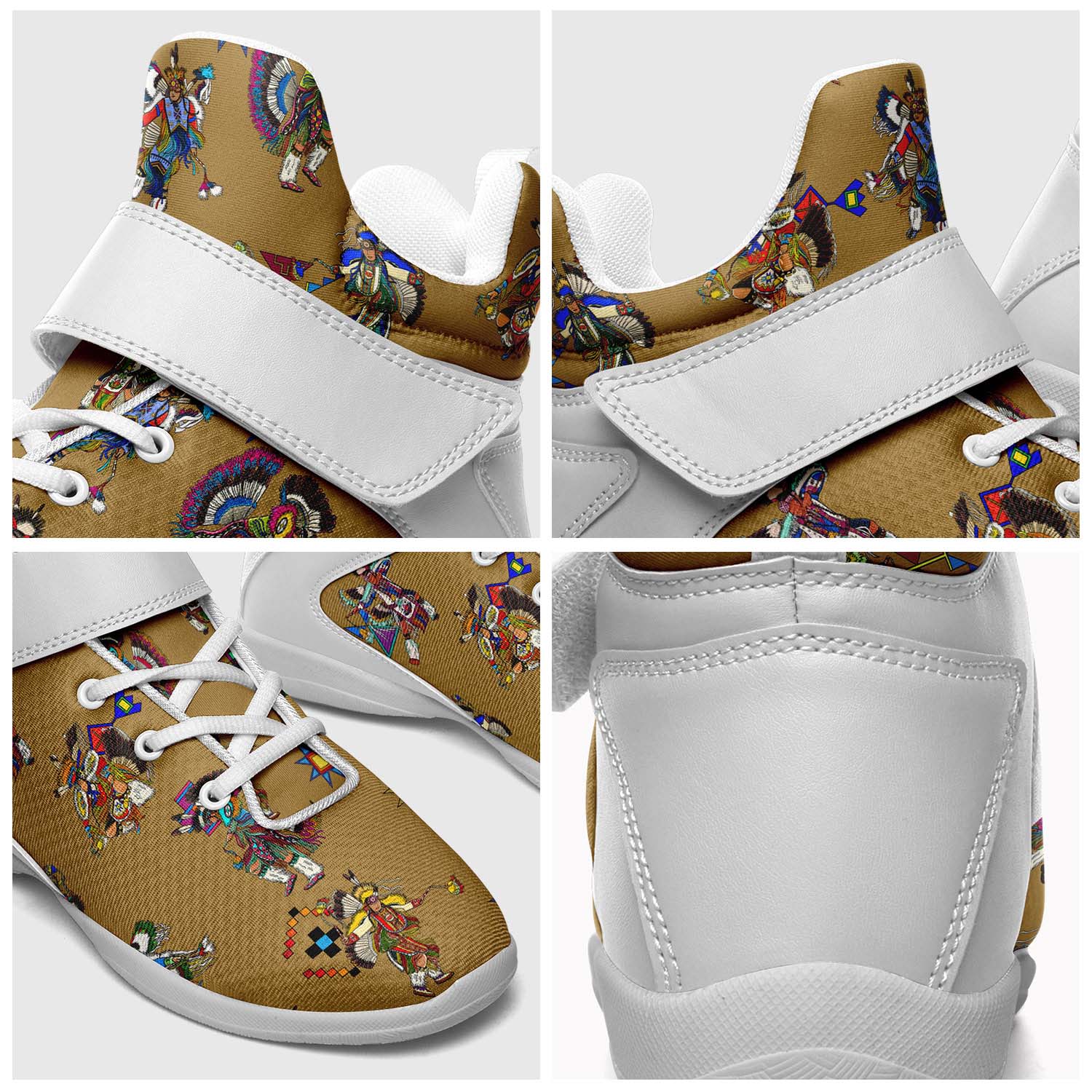 Men's Fancy Dancer Earth Ipottaa Basketball / Sport High Top Shoes - White Sole