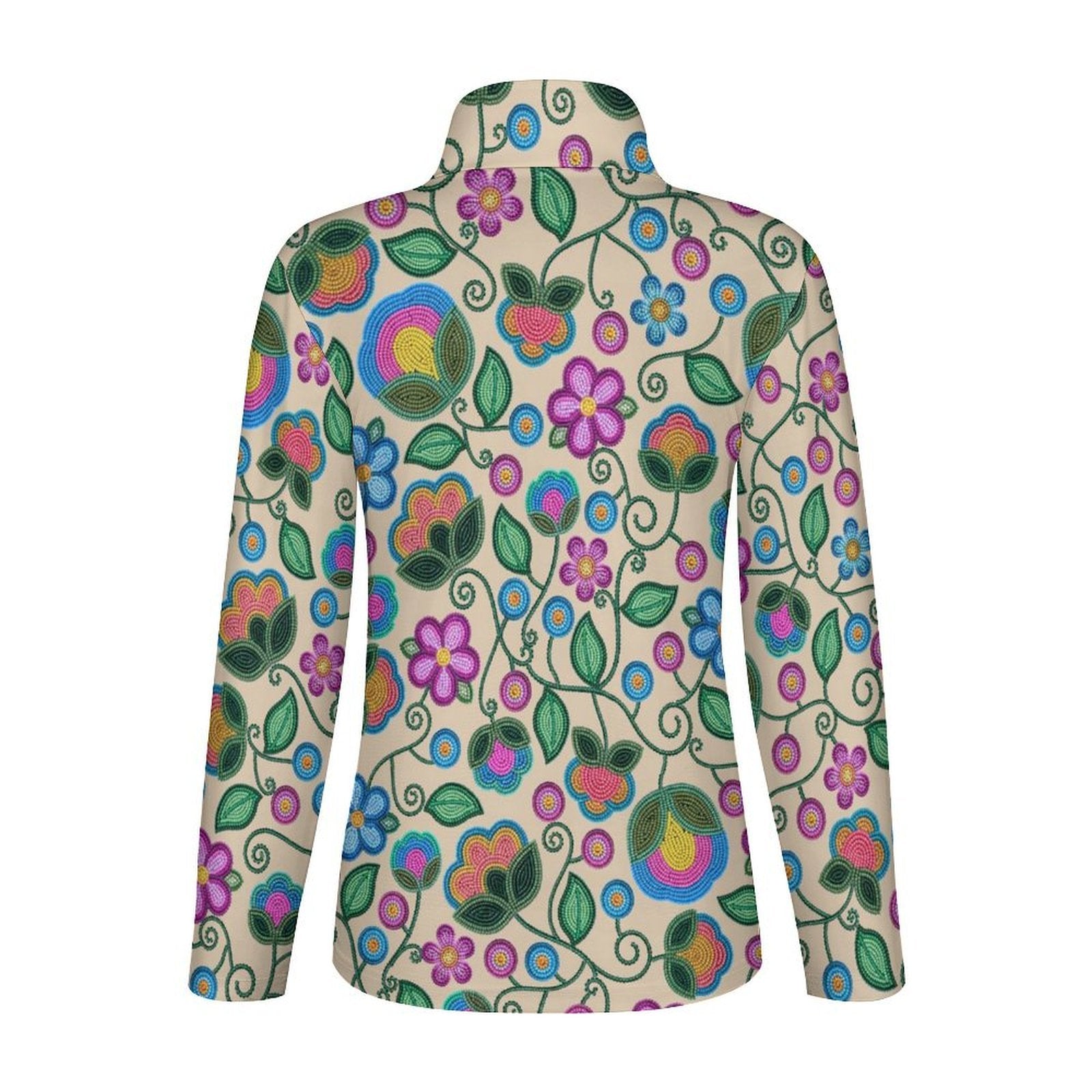 Turquoise Sunbeam Cream Long Sleeve Yoga Shirt