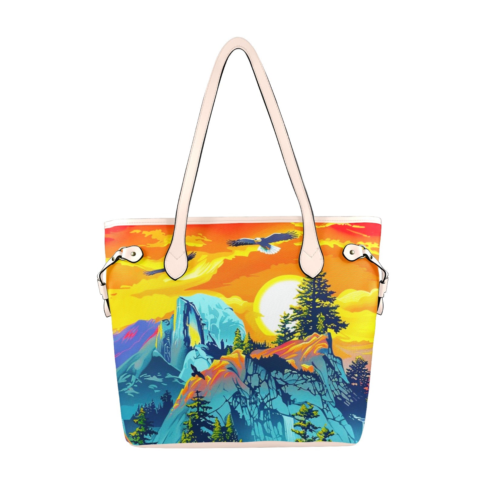 Cruising Eagles Clover Canvas Tote Bag