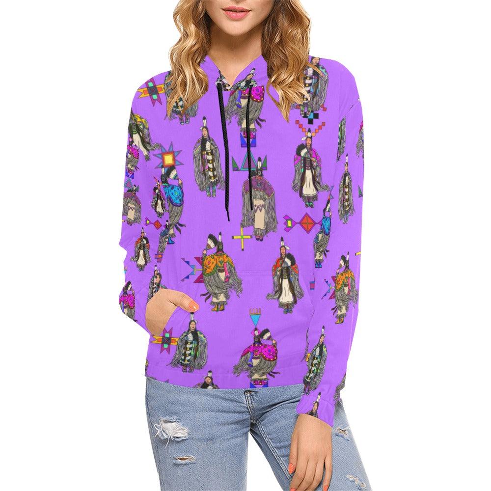 Women's Tradish Dancers Purple Hoodie for Women (USA Size)