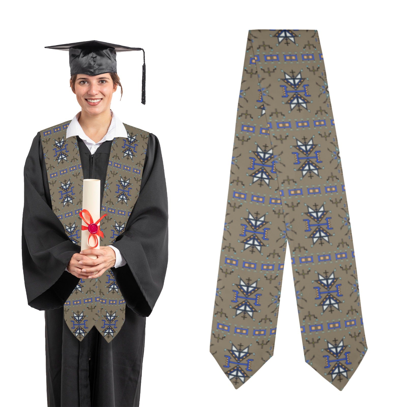 Eagle Strike Brown Graduation Stole