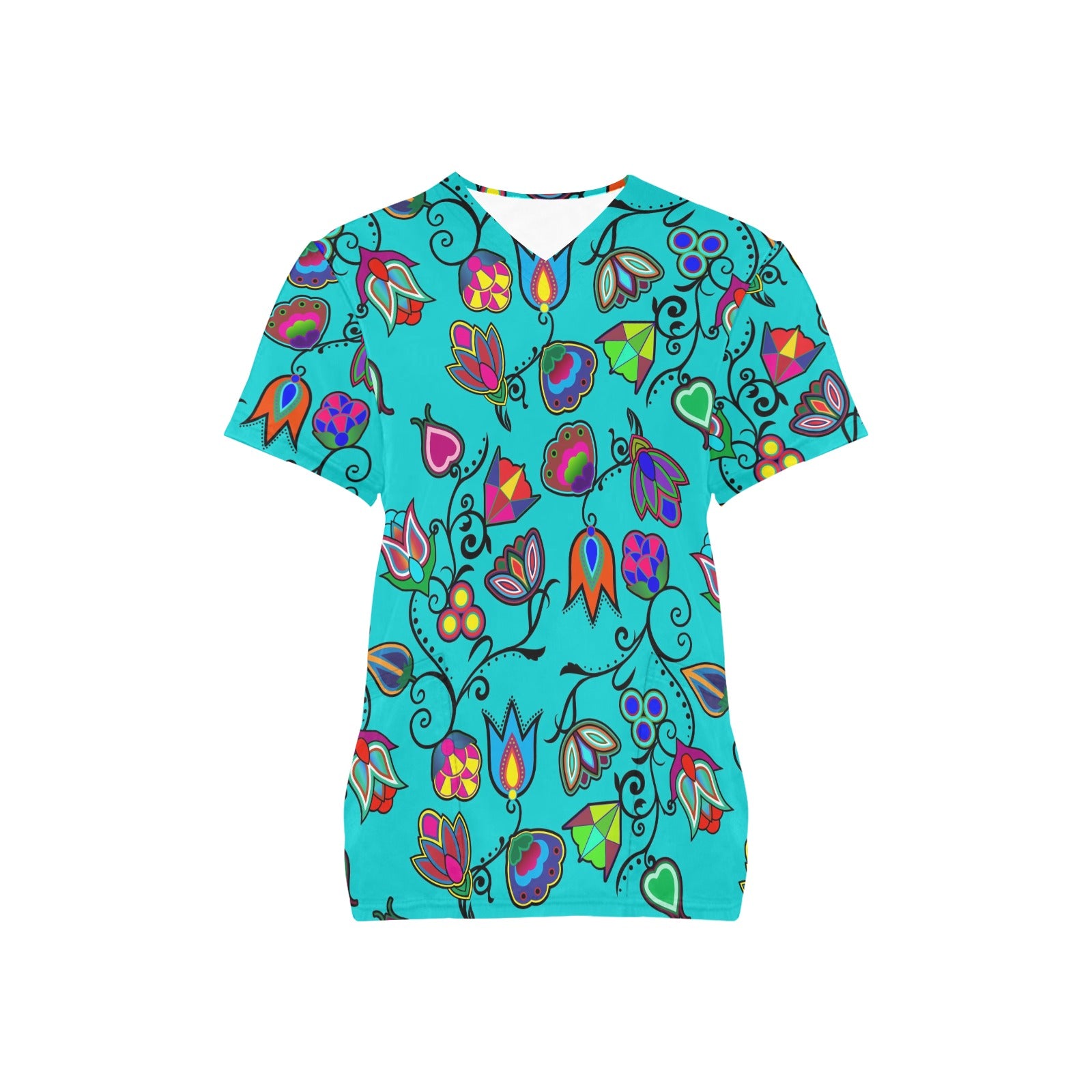 Indigenous Paisley Sky Scrub Top