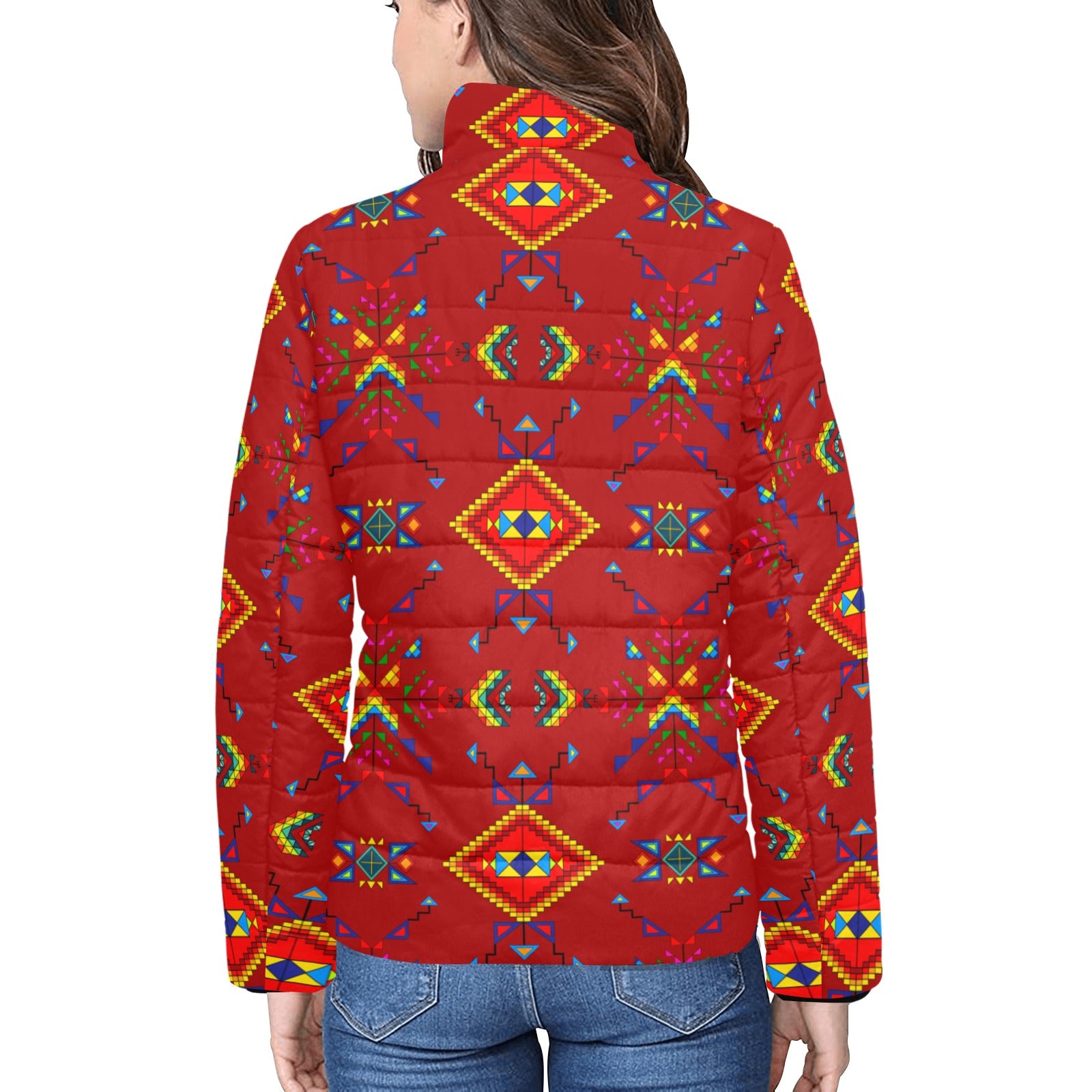 Buffalo Jump Red Women's Padded Jacket