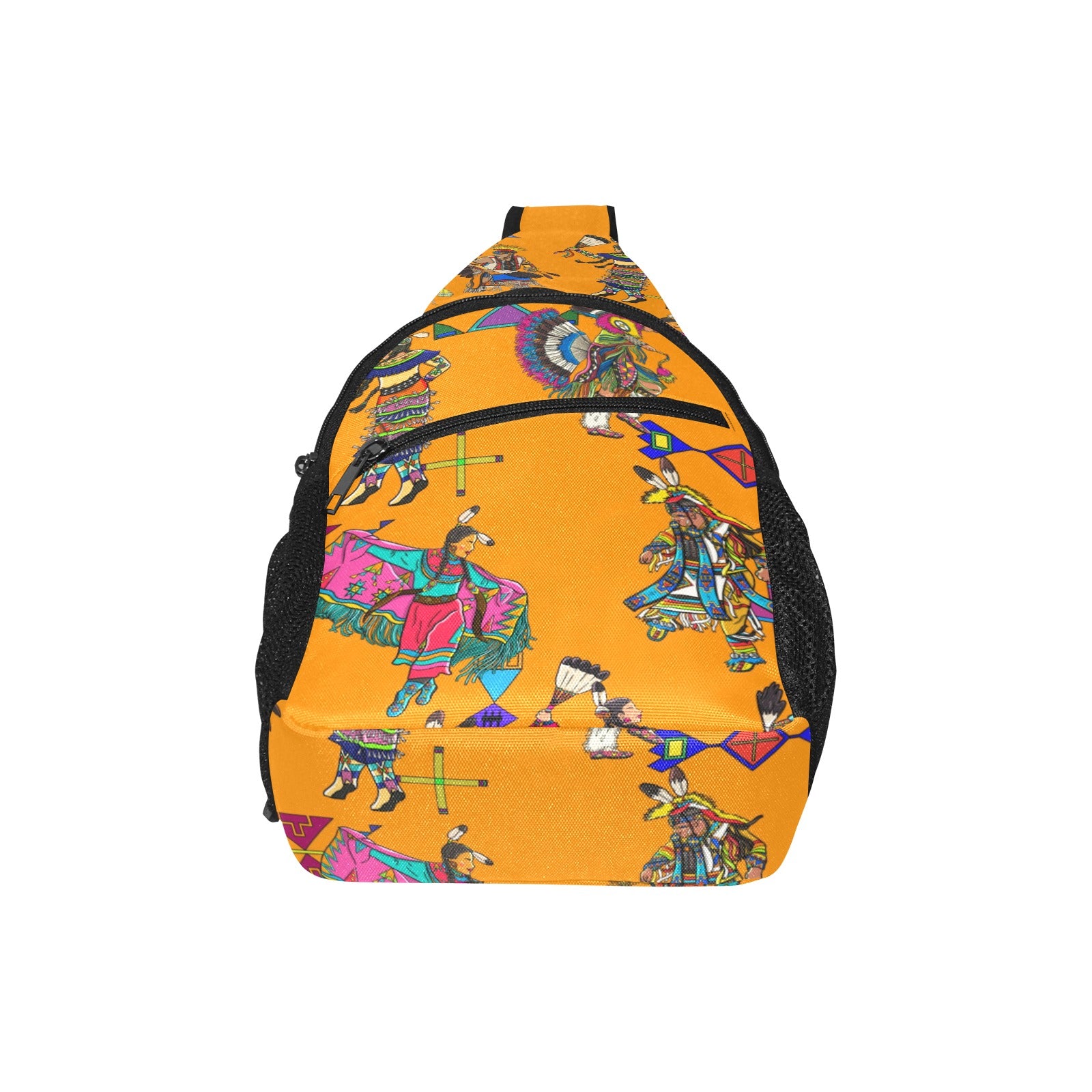 Grand Entry Dancers Orange Chest Bag