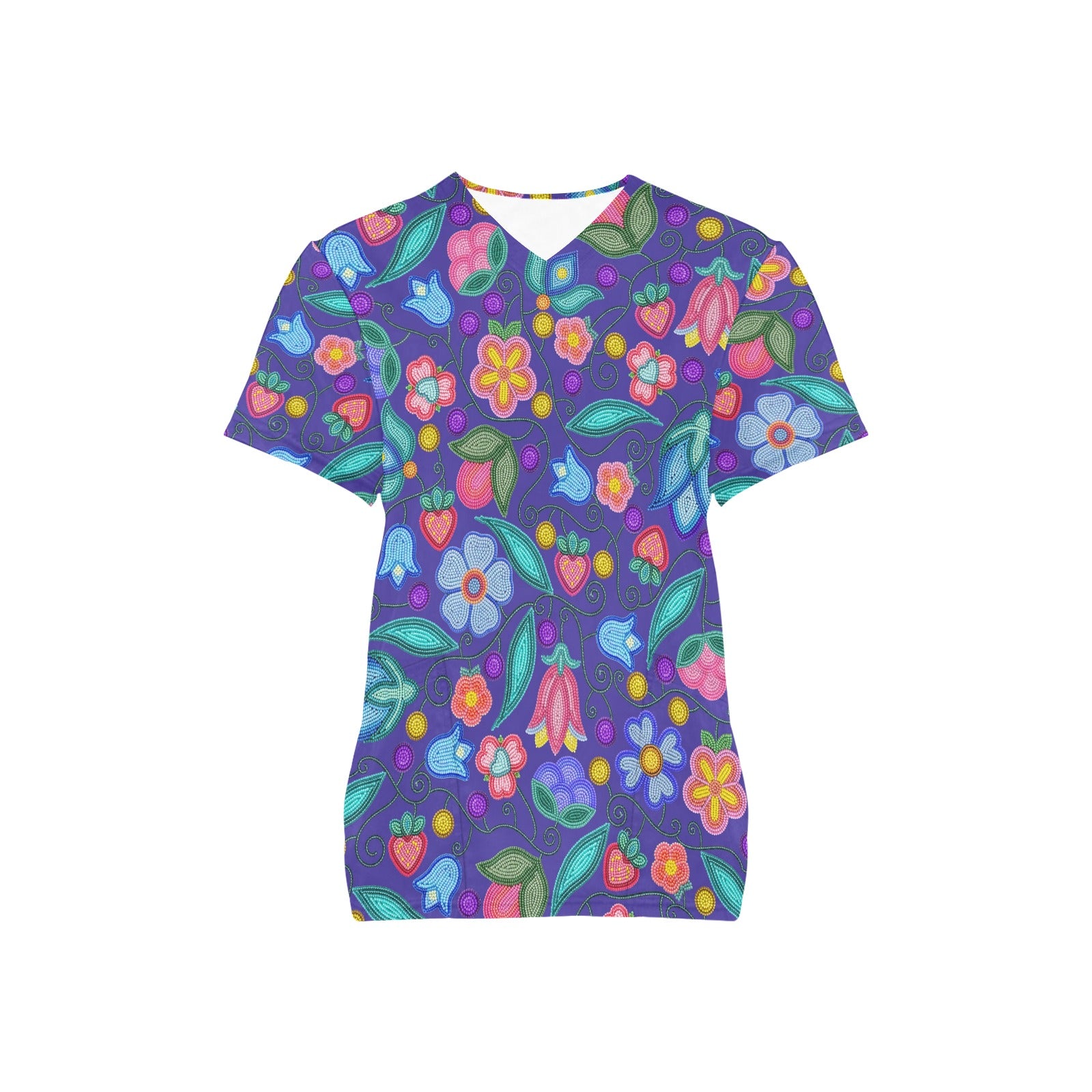 Sweet Offering Indigo Scrub Top